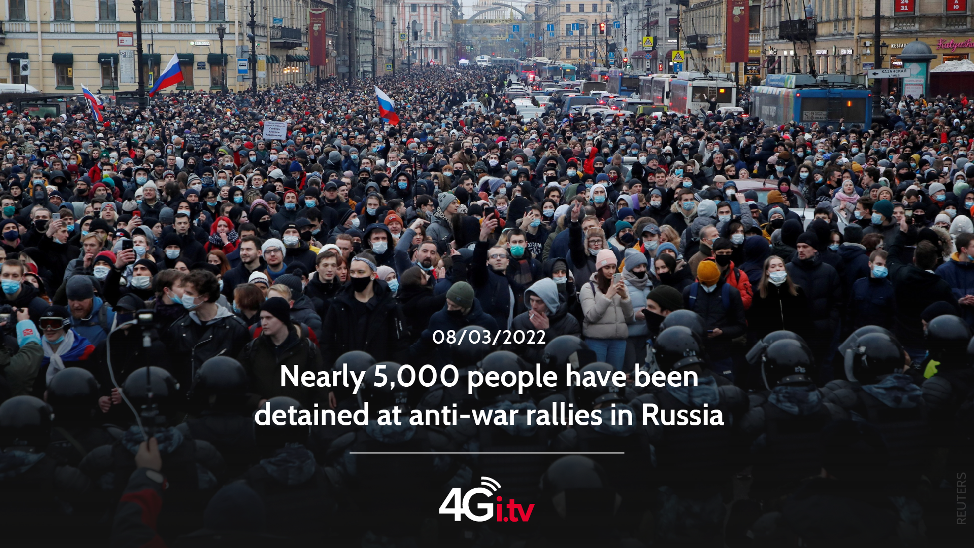 Read more about the article Nearly 5,000 people have been detained at anti-war rallies in Russia