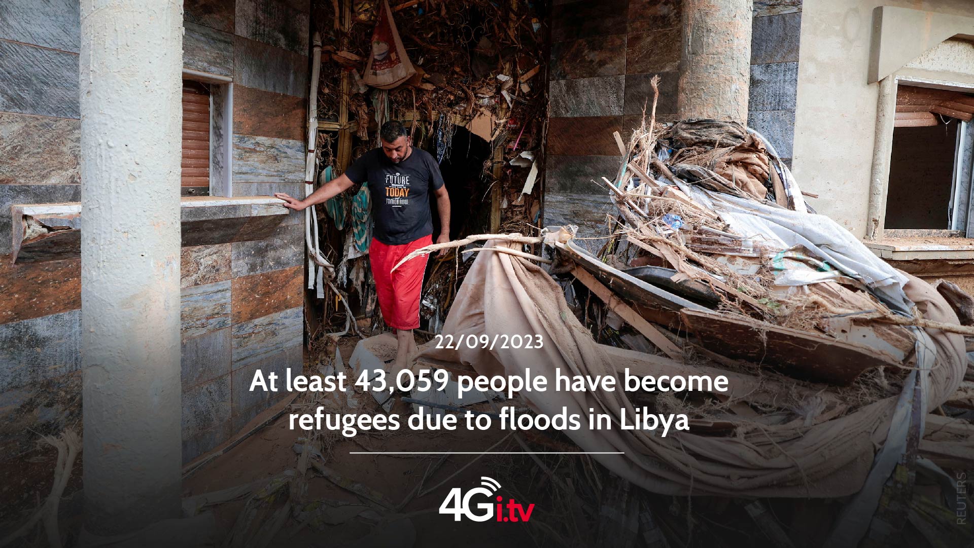 Подробнее о статье At least 43,059 people have become refugees due to floods in Libya