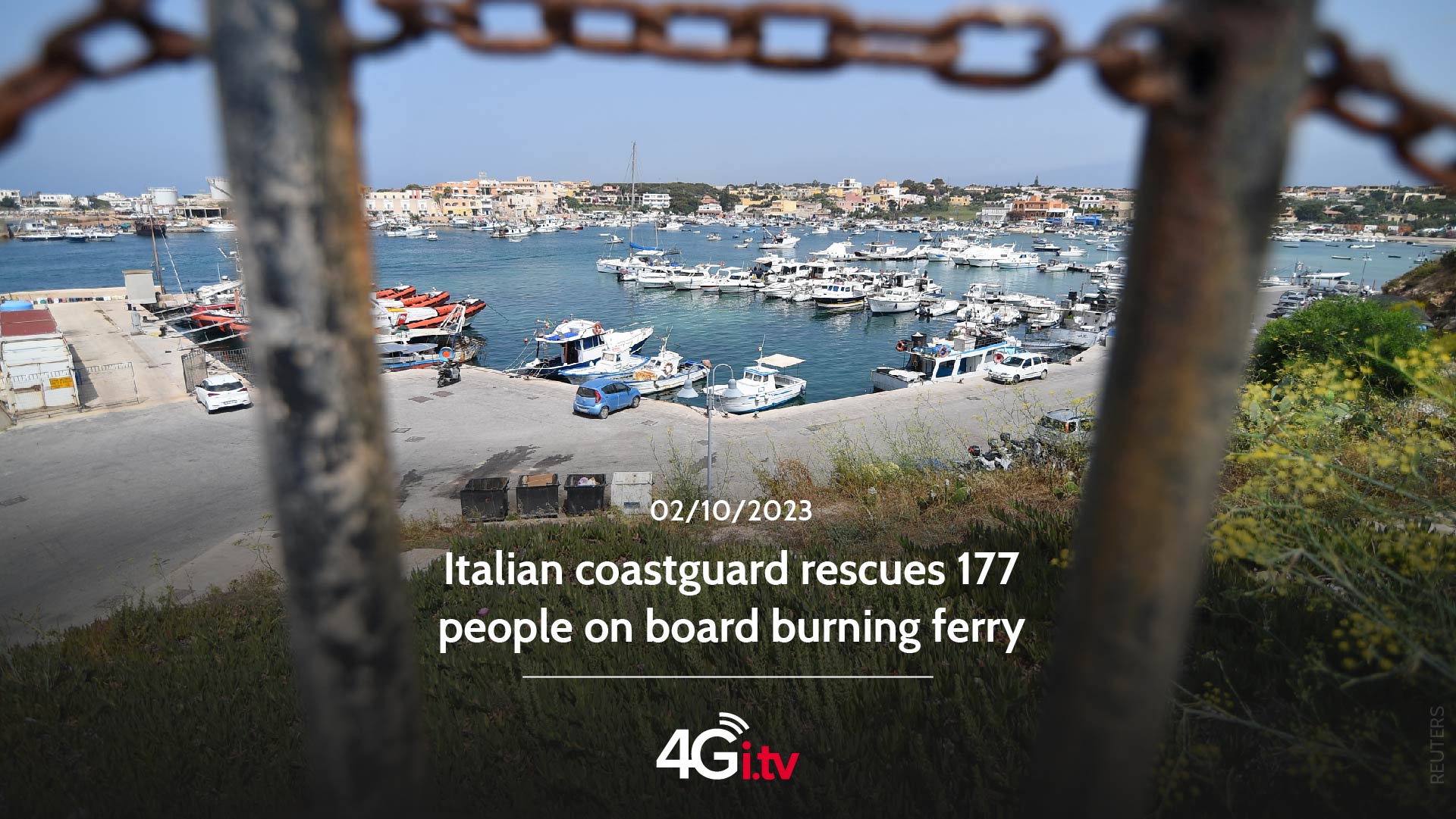 Read more about the article Italian coastguard rescues 177 people on board burning ferry