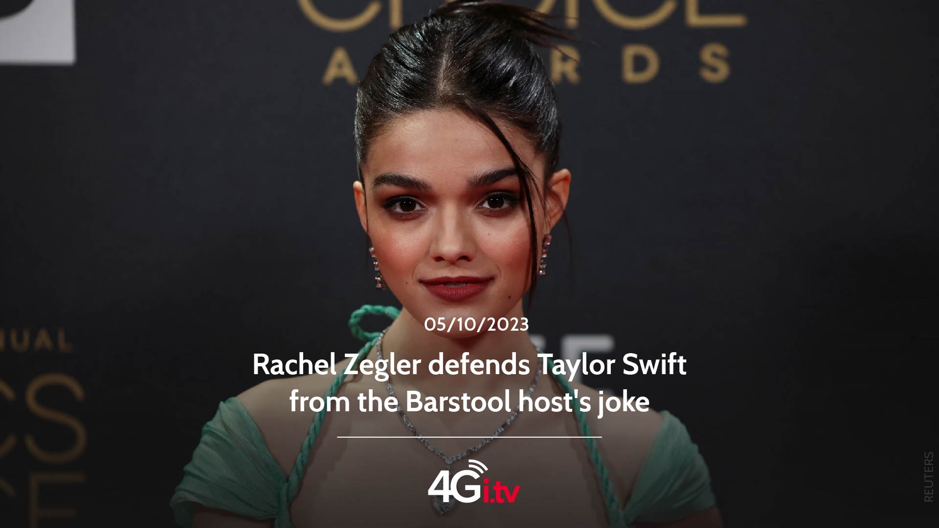 Read more about the article Rachel Zegler defends Taylor Swift from the Barstool host’s joke