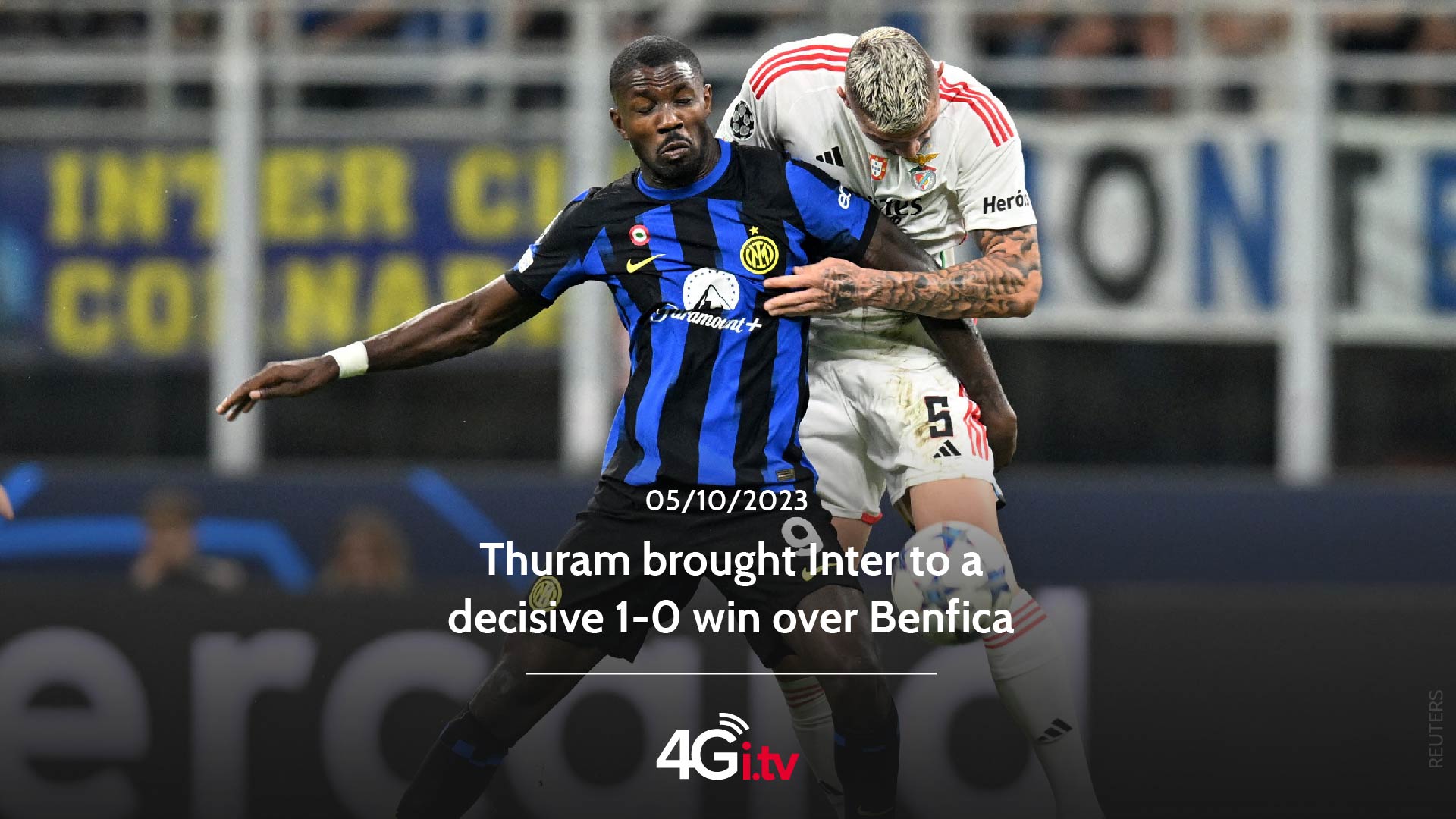 Read more about the article Thuram brought Inter to a decisive 1-0 win over Benfica