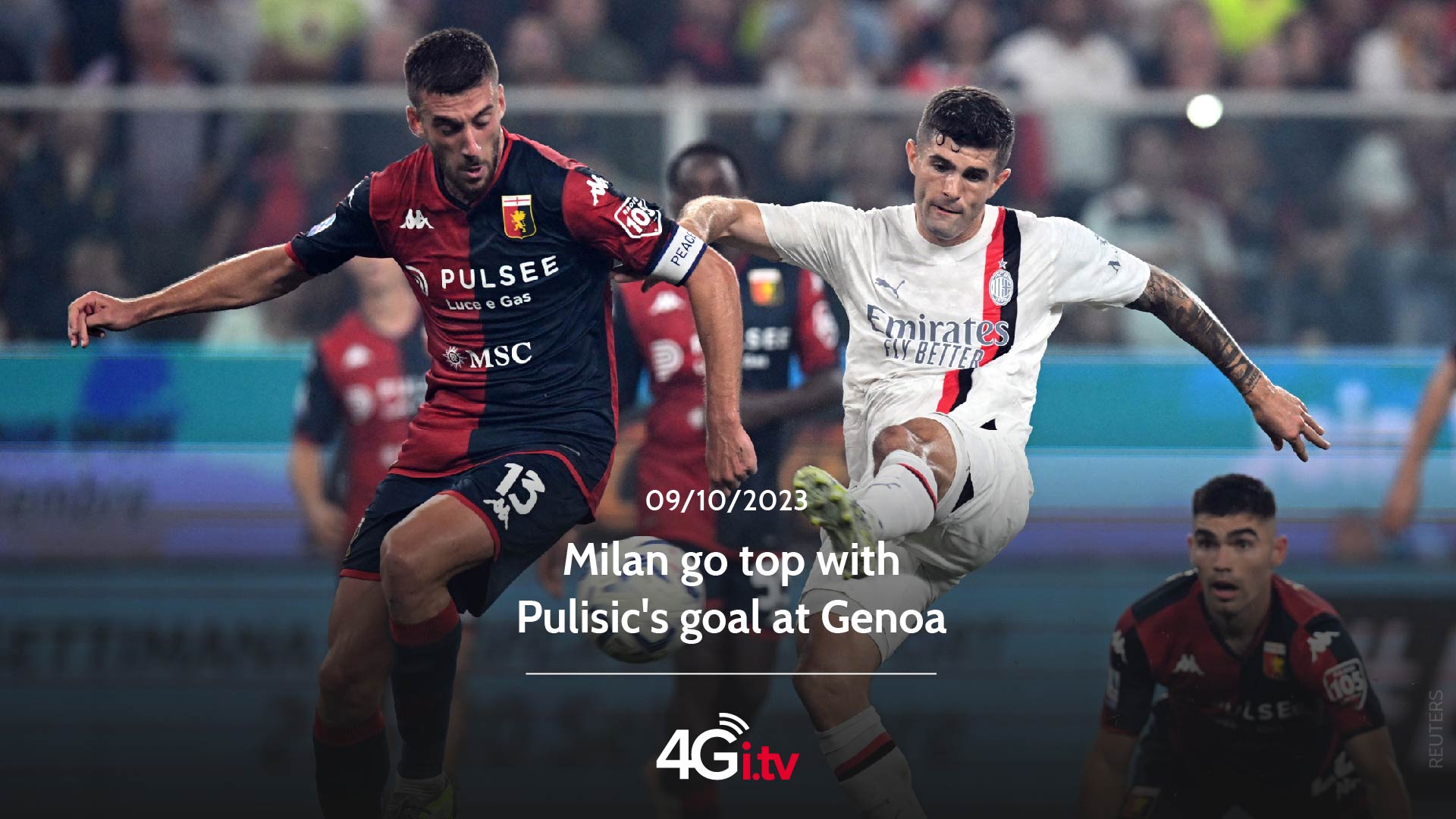 Read more about the article Milan go top with Pulisic’s goal at Genoa