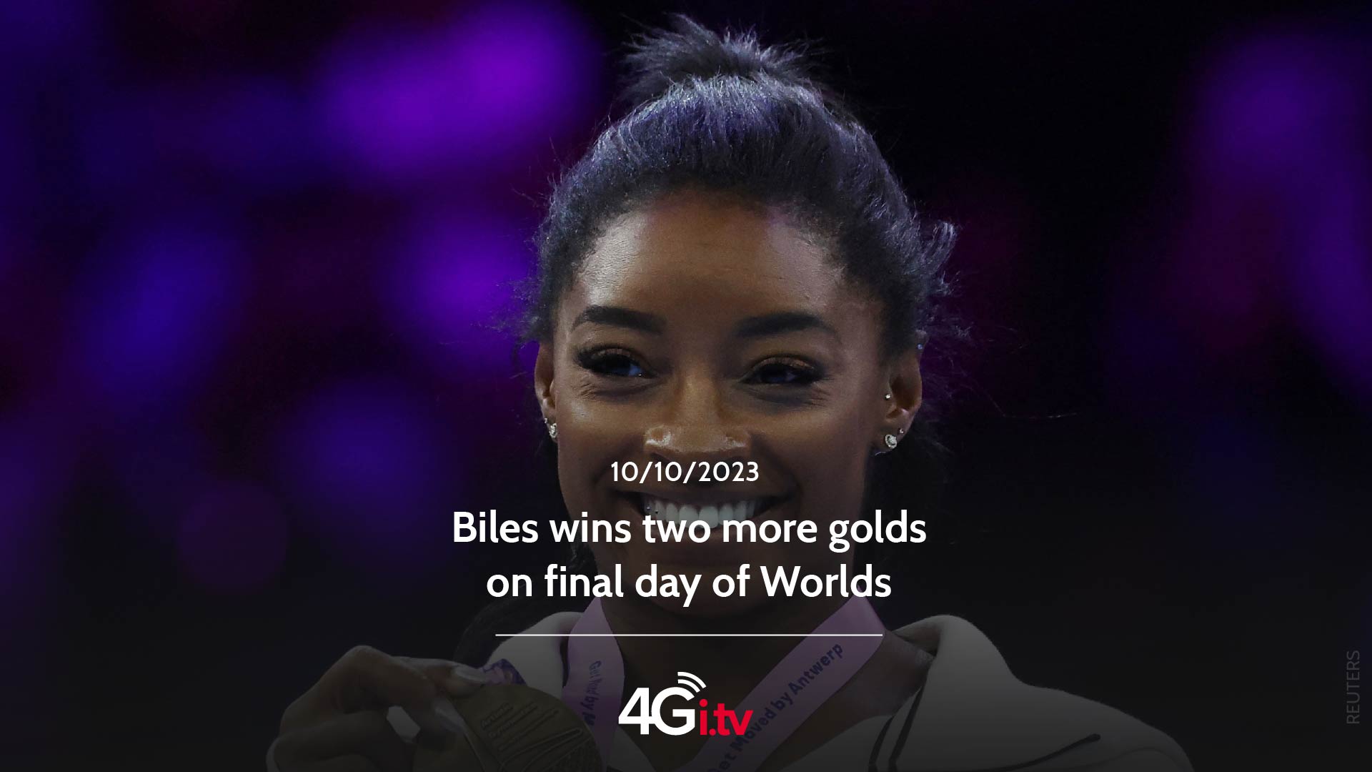 Read more about the article Biles wins two more golds on final day of Worlds