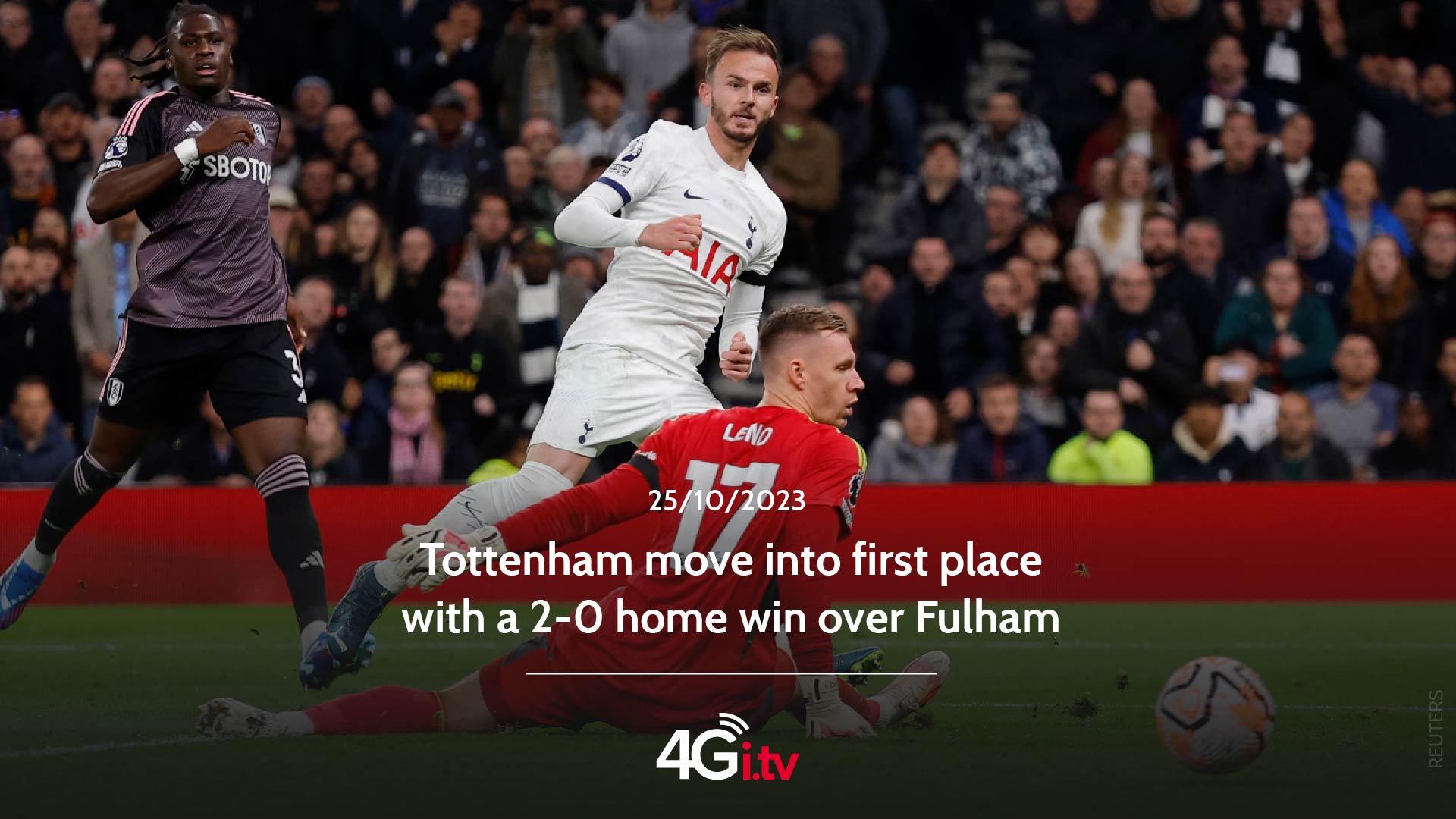 Read more about the article Tottenham move into first place with a 2-0 home win over Fulham