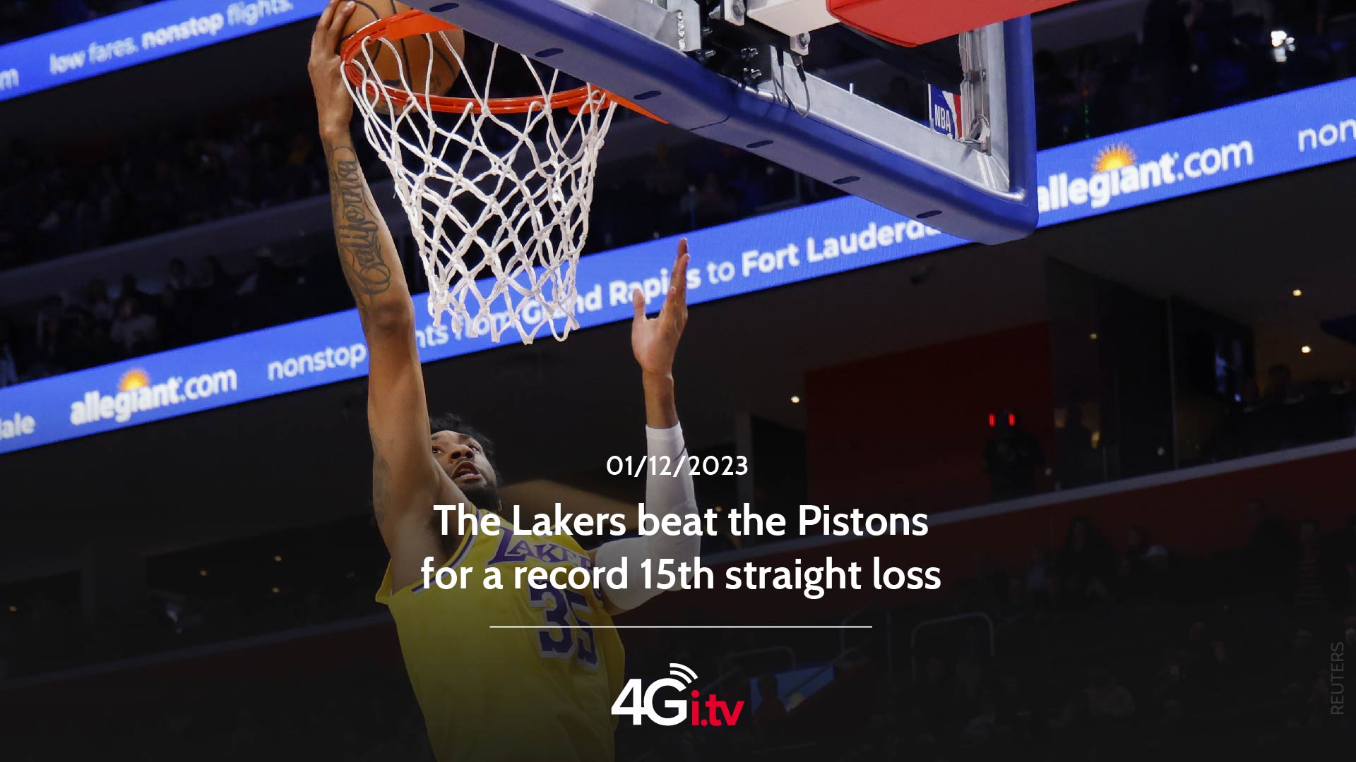 Read more about the article The Lakers beat the Pistons for a record 15th straight loss