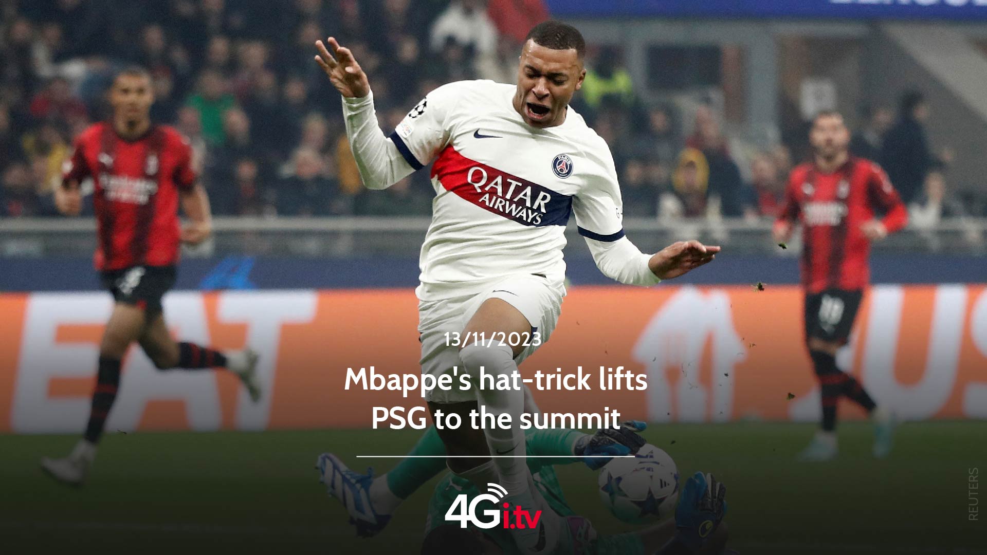 Read more about the article Mbappe’s hat-trick lifts PSG to the summit