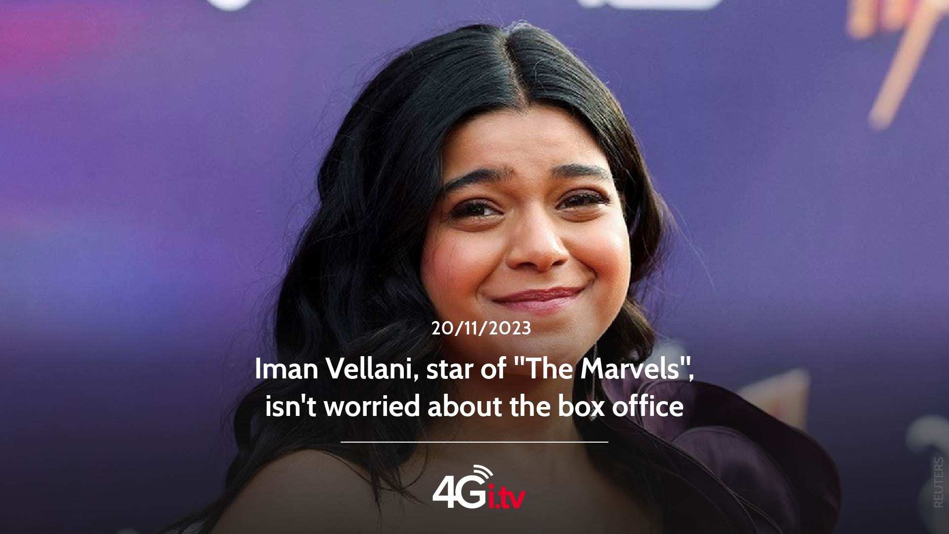 Подробнее о статье Iman Vellani, star of “The Marvels”, isn’t worried about the box office