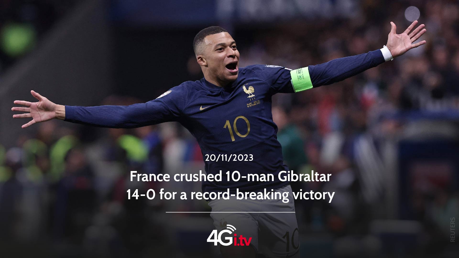 Read more about the article France crushed 10-man Gibraltar 14-0 for a record-breaking victory