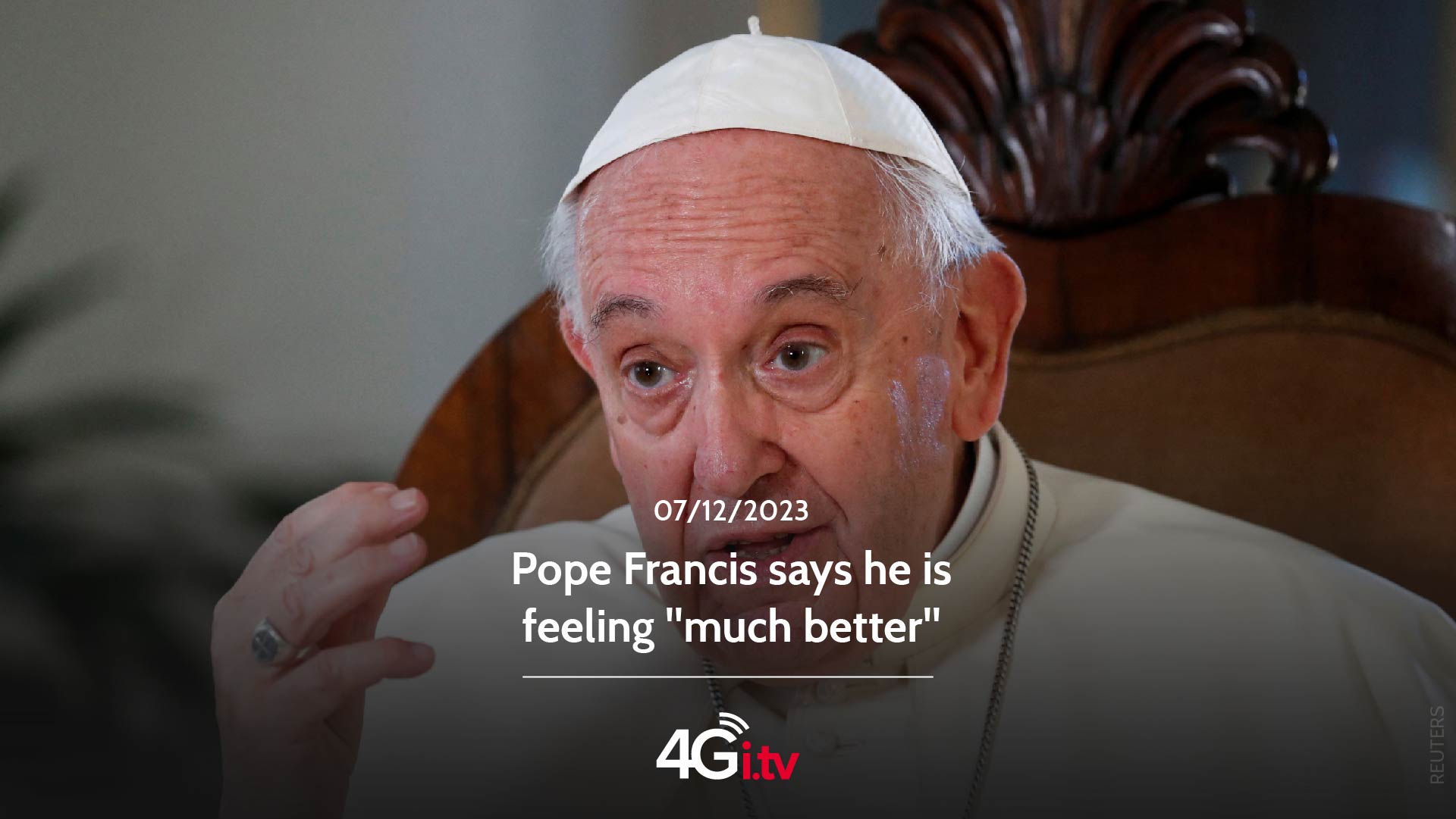 Read more about the article Pope Francis says he is feeling “much better”