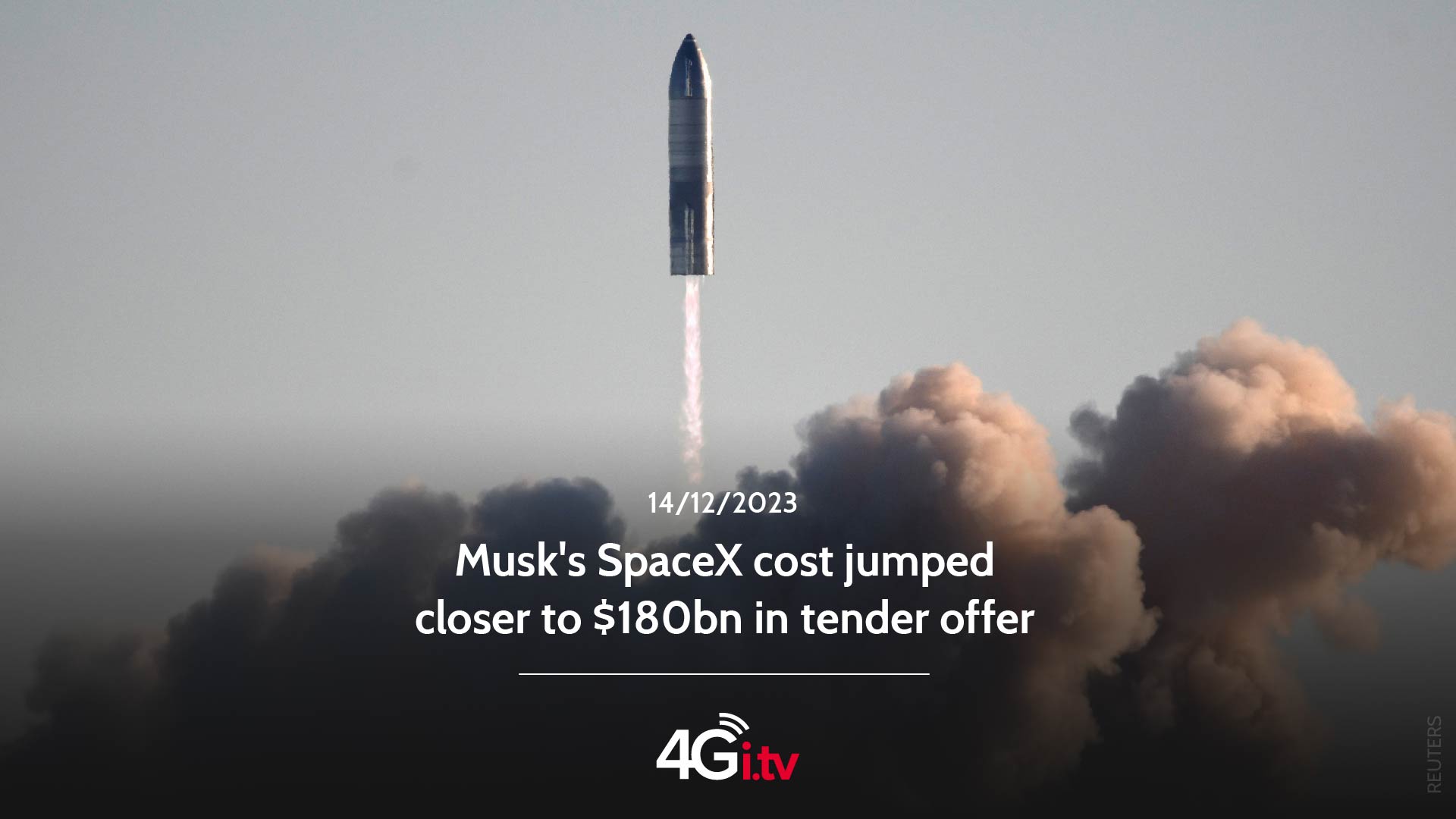 Read more about the article Musk’s SpaceX cost jumped closer to $180bn in tender offer