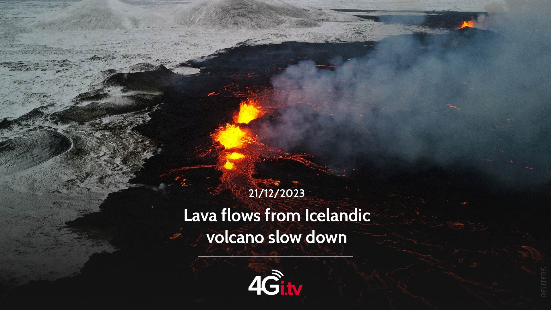 Read more about the article Lava flows from Icelandic volcano slow down