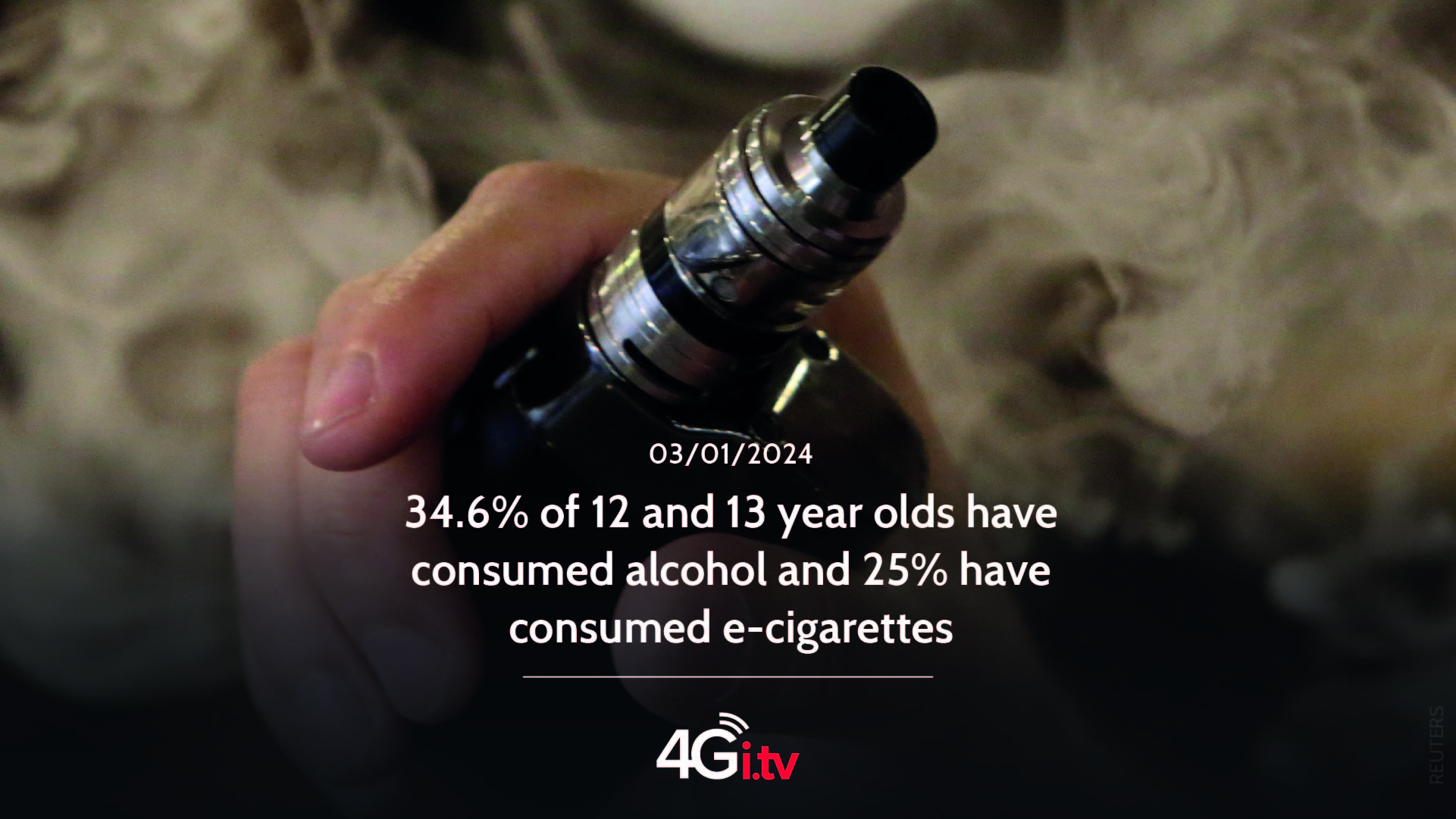 Read more about the article 34.6% of 12 and 13 year olds have consumed alcohol and 25% have consumed e-cigarettes
