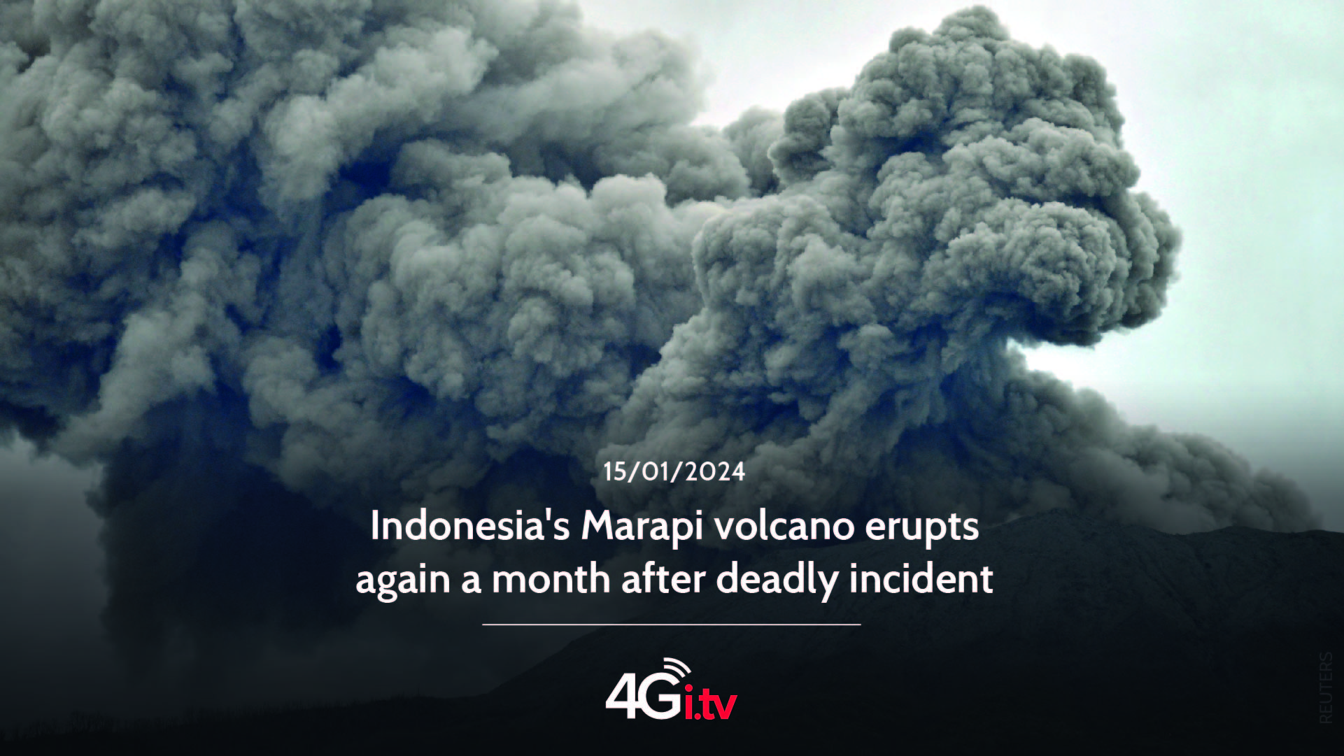 Подробнее о статье Indonesia’s Marapi volcano erupts again a month after deadly incident 