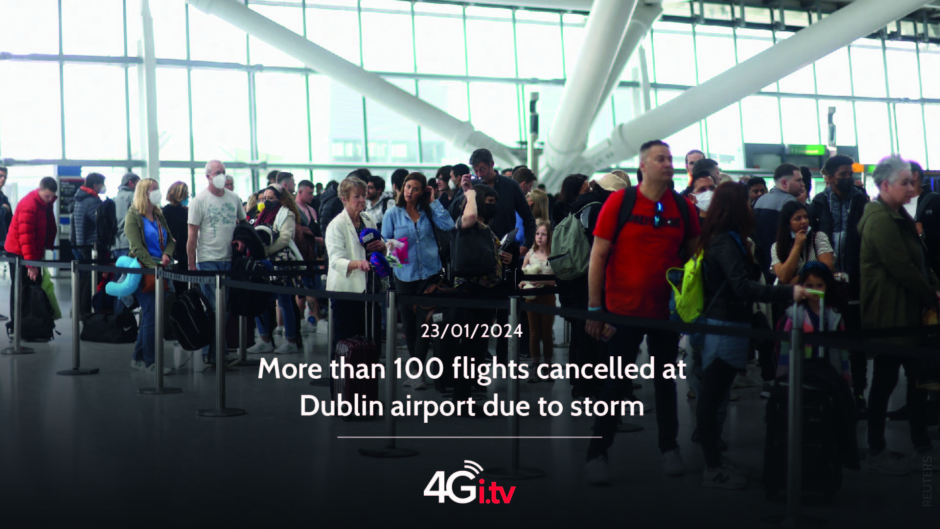 Read more about the article More than 100 flights cancelled at Dublin airport due to storm