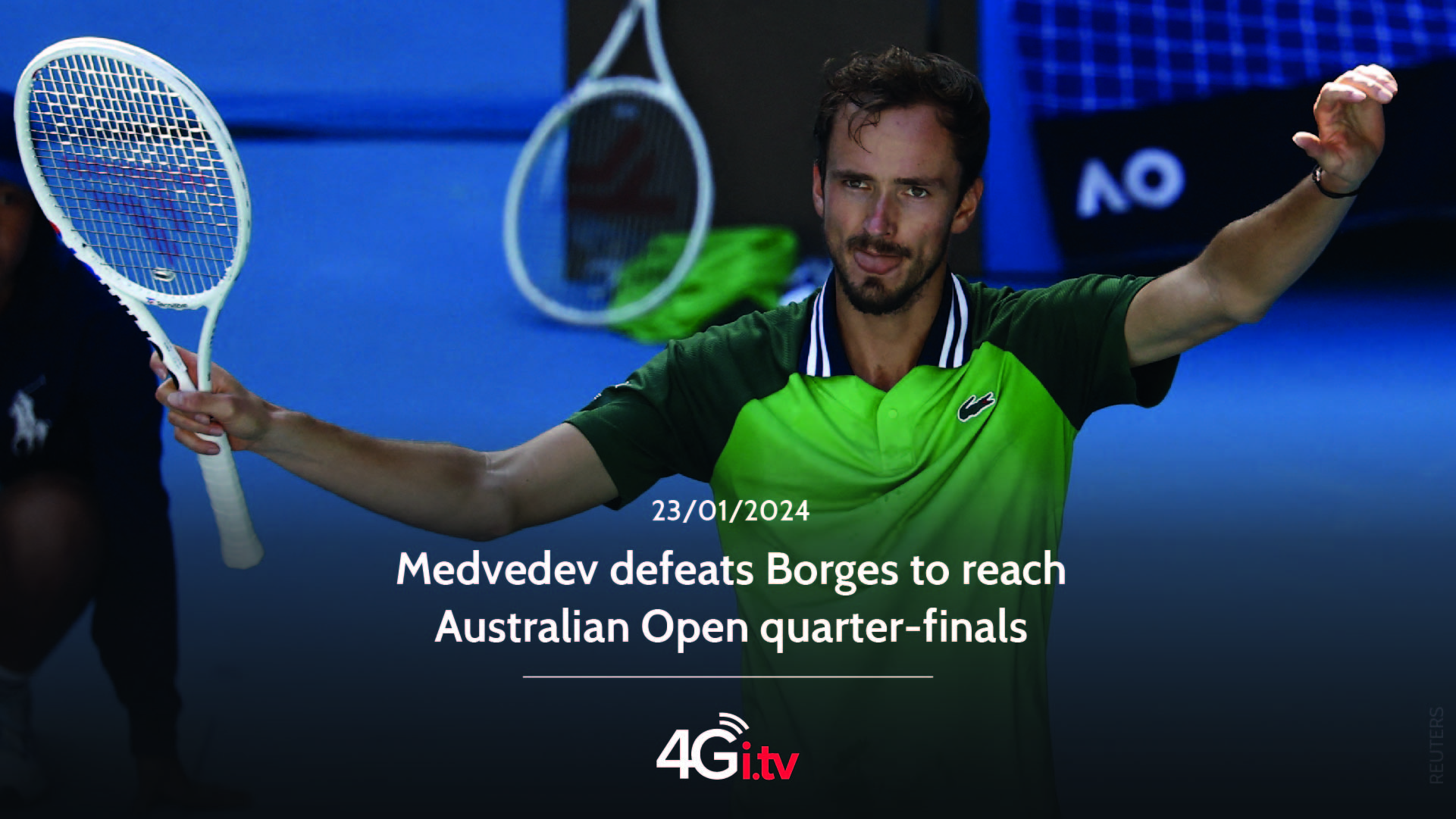 Read more about the article Medvedev defeats Borges to reach Australian Open quarter-finals