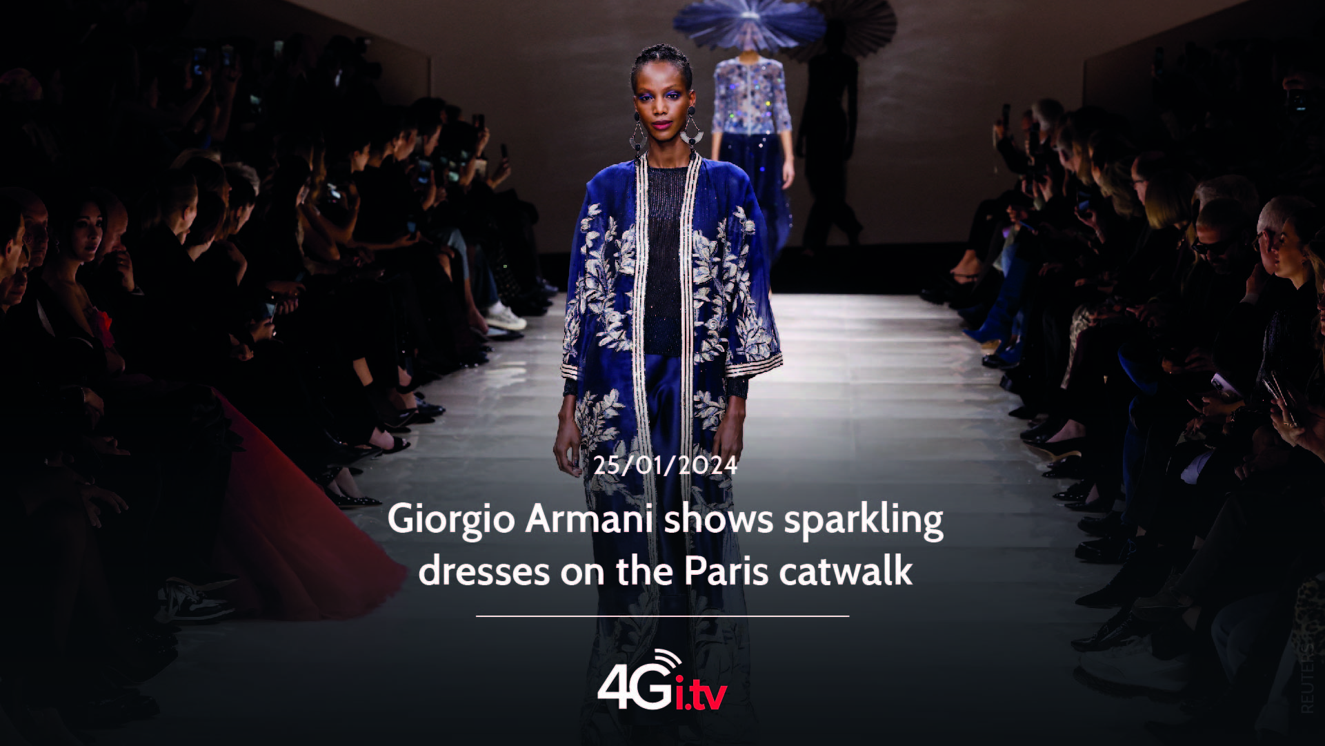 Read more about the article Giorgio Armani shows sparkling dresses on the Paris catwalk