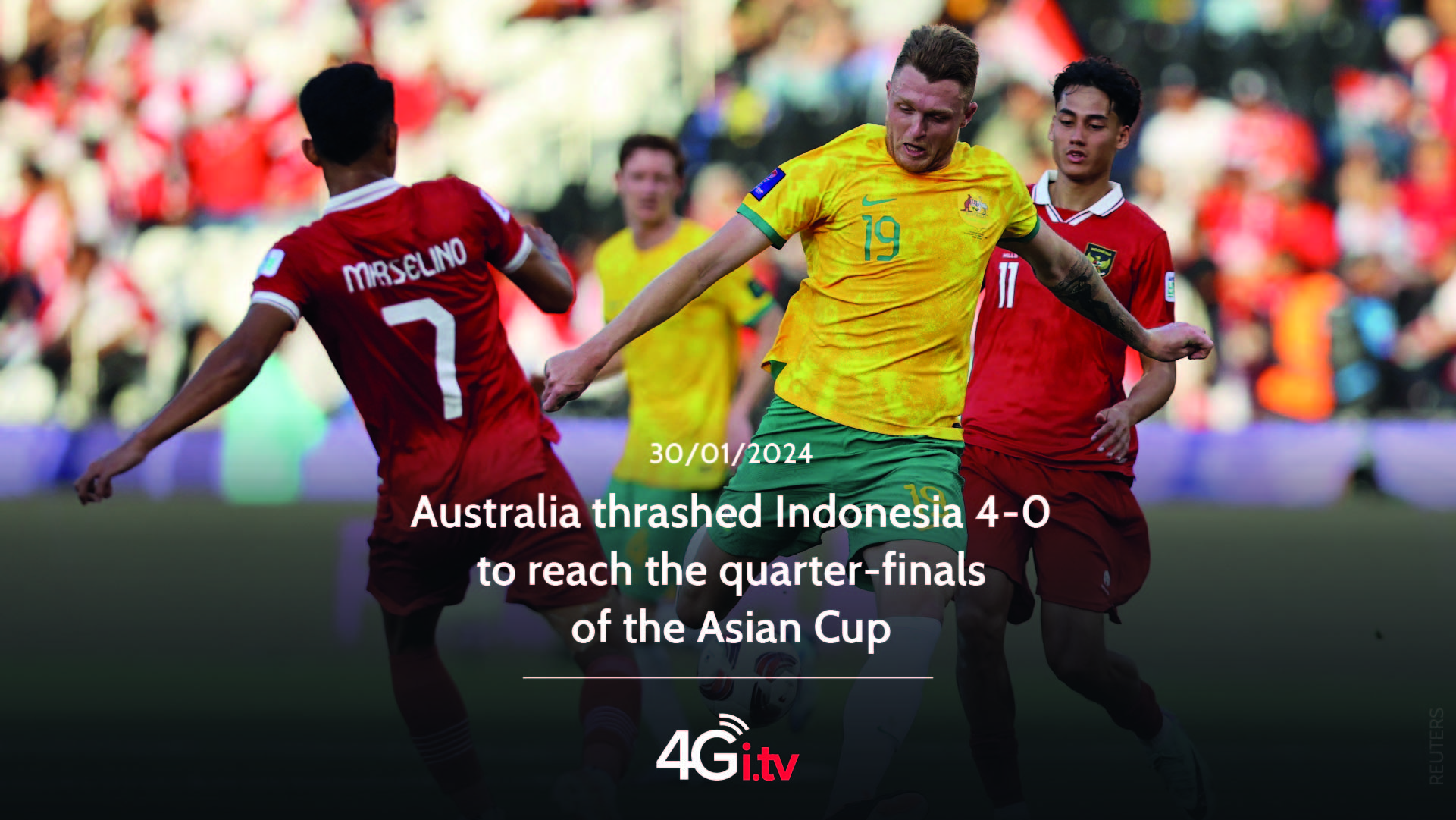 Read more about the article Australia thrashed Indonesia 4-0 to reach the quarter-finals of the Asian Cup
