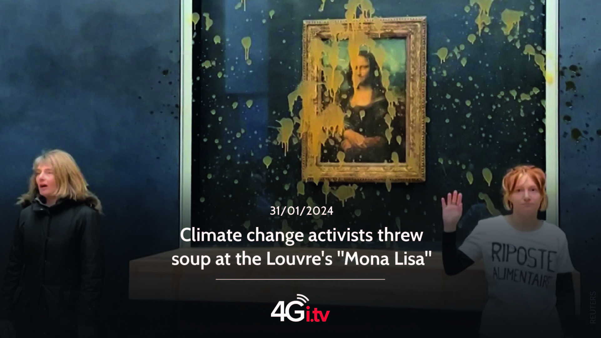 Read more about the article Climate change activists threw soup at the Louvre’s “Mona Lisa”