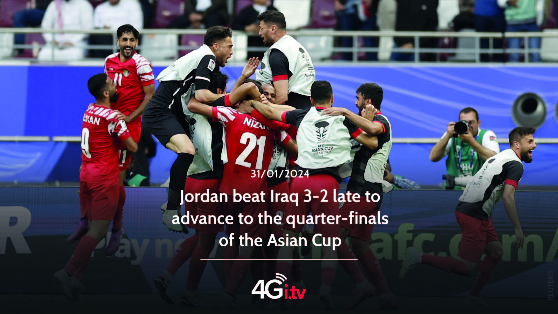Read more about the article Jordan beat Iraq 3-2 late to advance to the quarter-finals of the Asian Cup