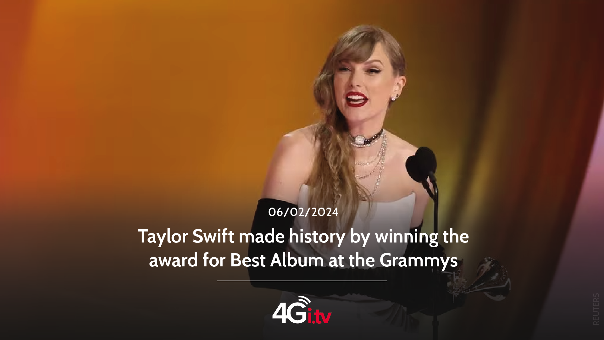 Подробнее о статье Taylor Swift made history by winning the award for Best Album at the Grammys