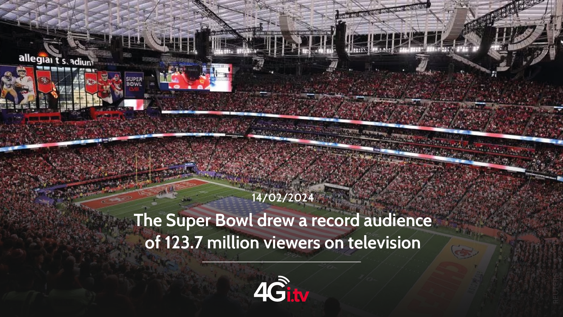Read more about the article The Super Bowl drew a record audience of 123.7 million viewers on television 
