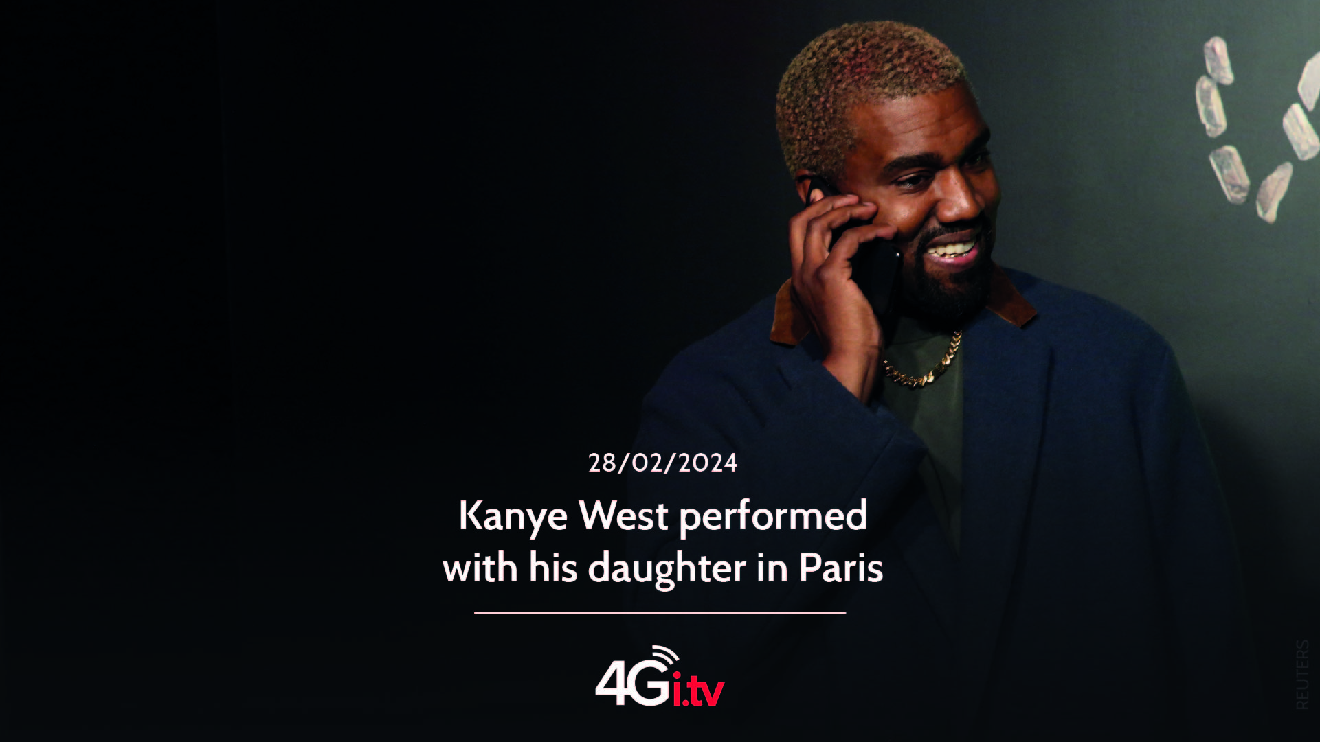Подробнее о статье Kanye West performed with his daughter in Paris 