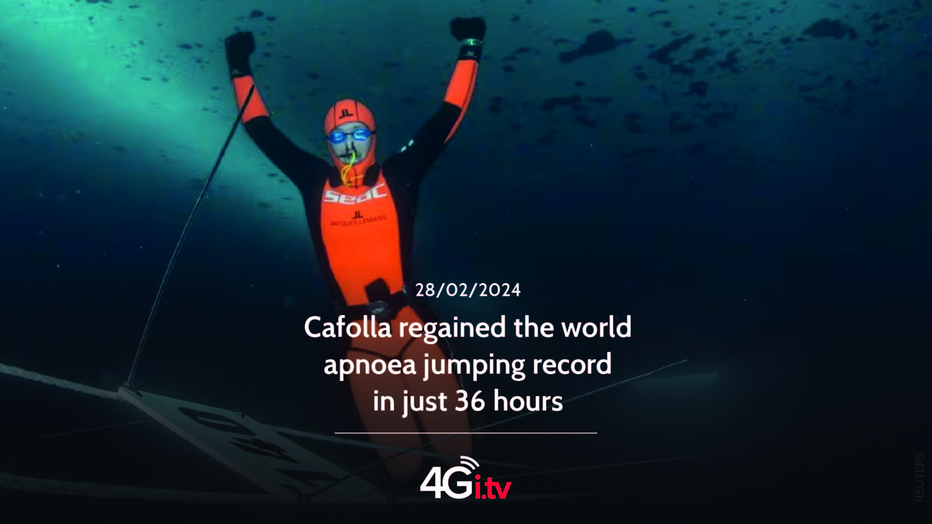 Read more about the article Cafolla regained the world apnoea jumping record in just 36 hours 