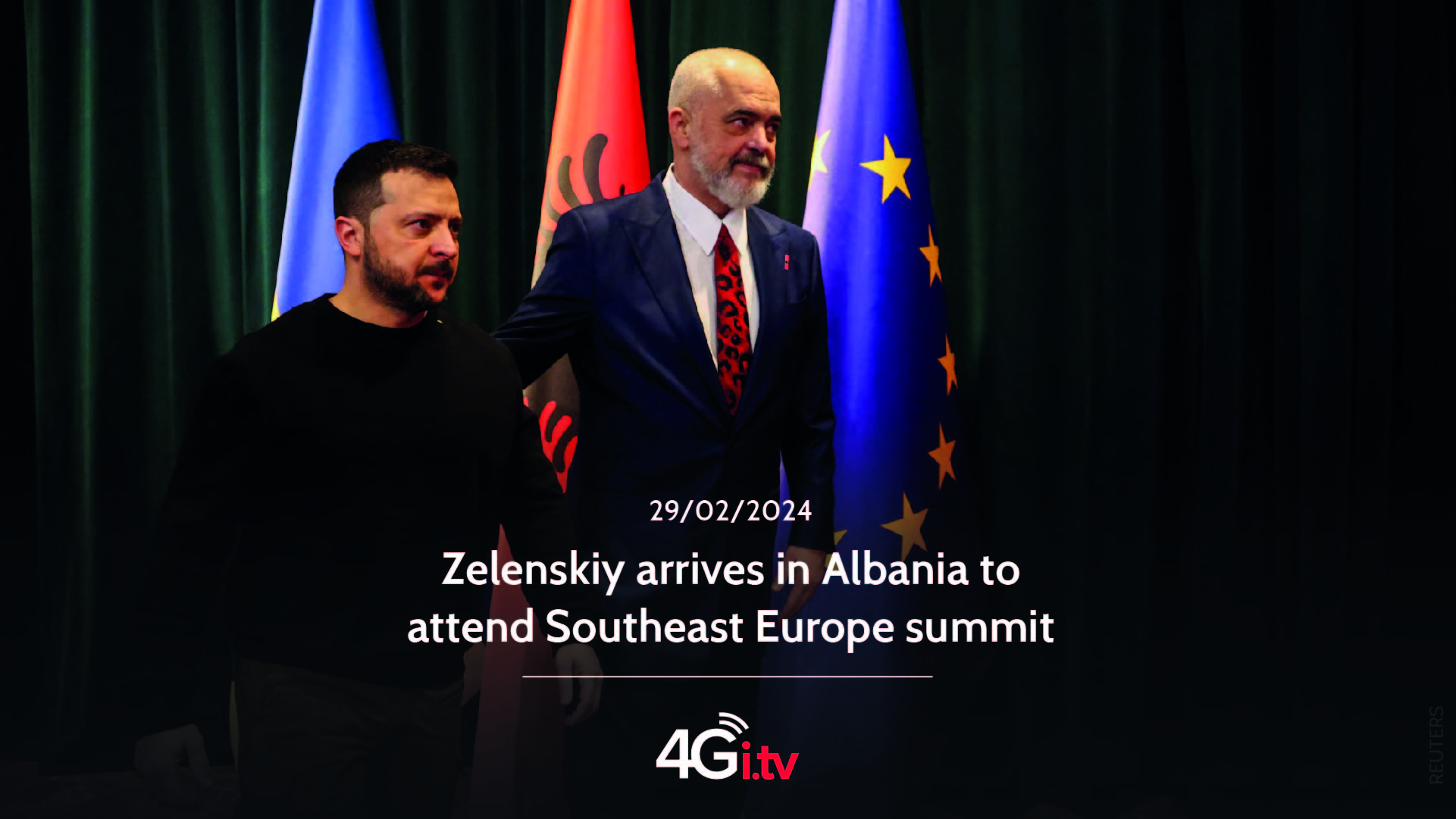 Lee más sobre el artículo Zelenskiy arrives in Albania to attend Southeast Europe summit