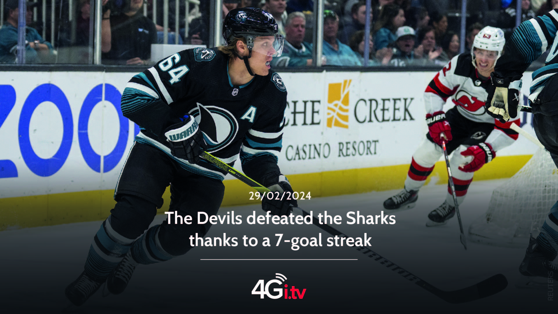 Lee más sobre el artículo The Devils defeated the Sharks thanks to a 7-goal streak