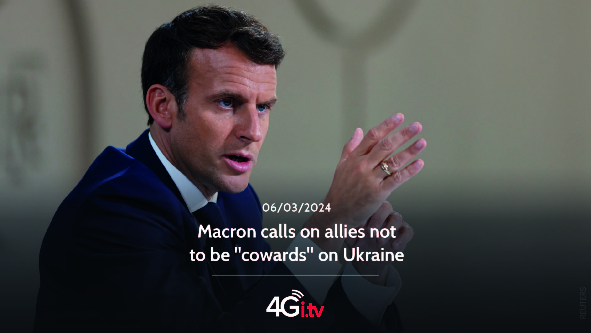 Read more about the article Macron calls on allies not to be “cowards” on Ukraine
