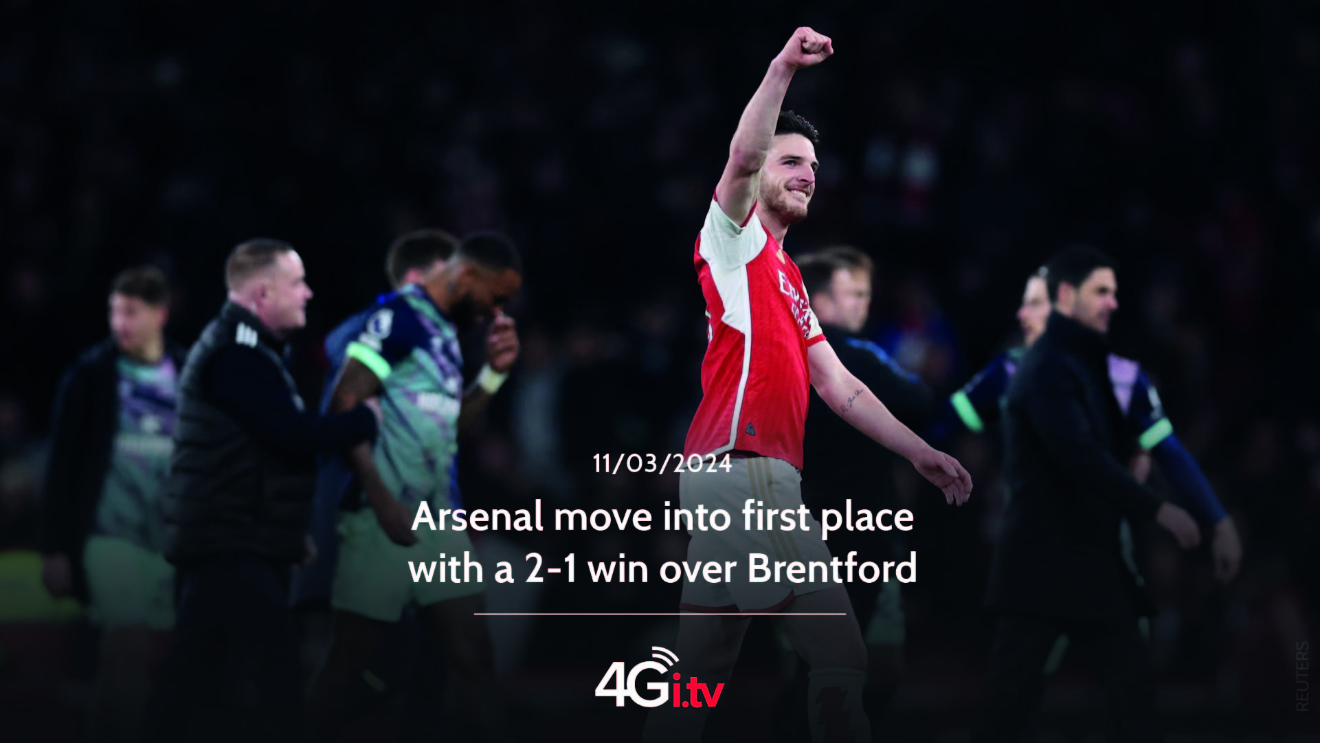 Read more about the article Arsenal move into first place with a 2-1 win over Brentford