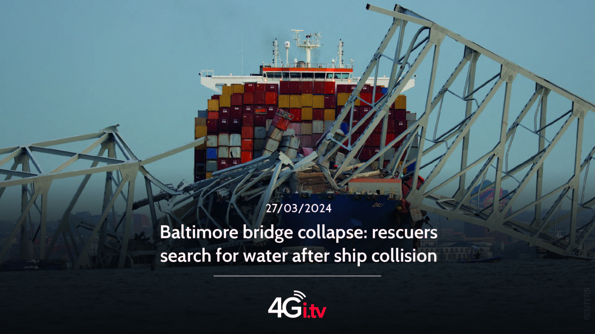 Lee más sobre el artículo Baltimore bridge collapse: rescuers search for water after ship collision