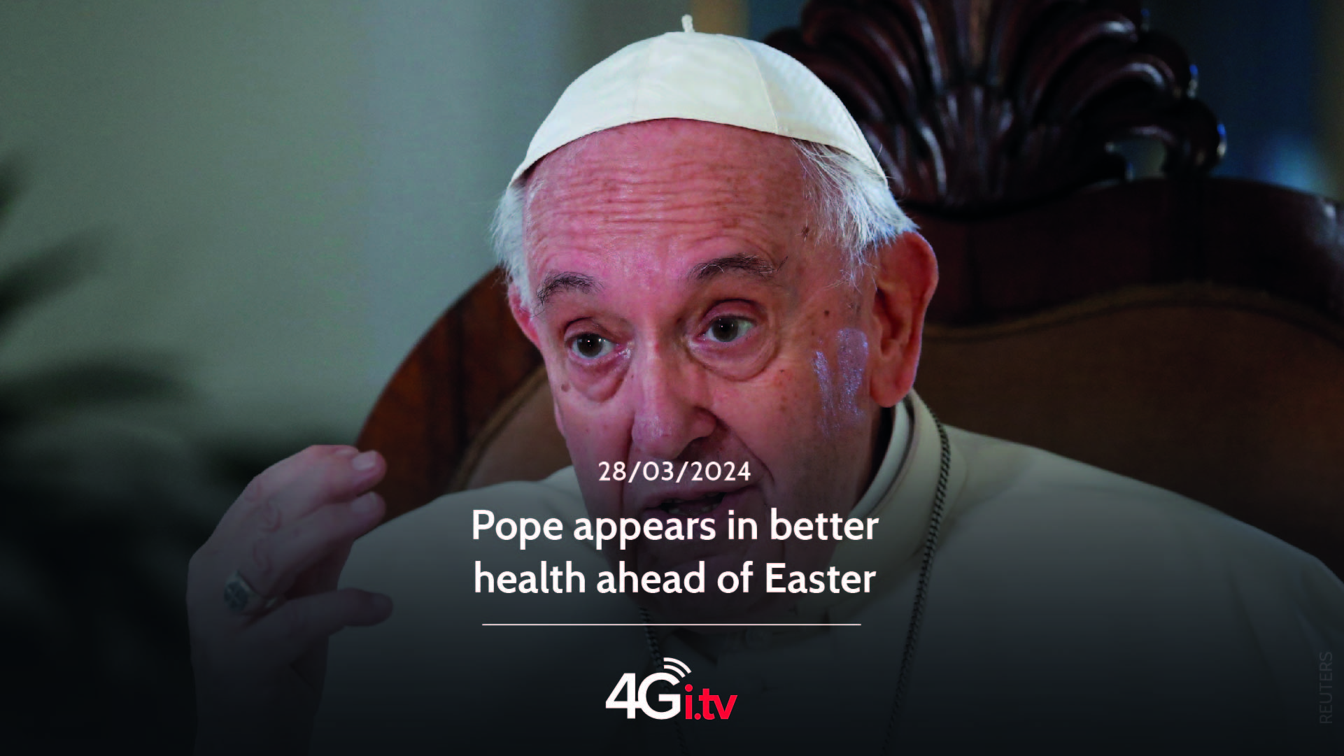 Lee más sobre el artículo Pope appears in better health ahead of Easter