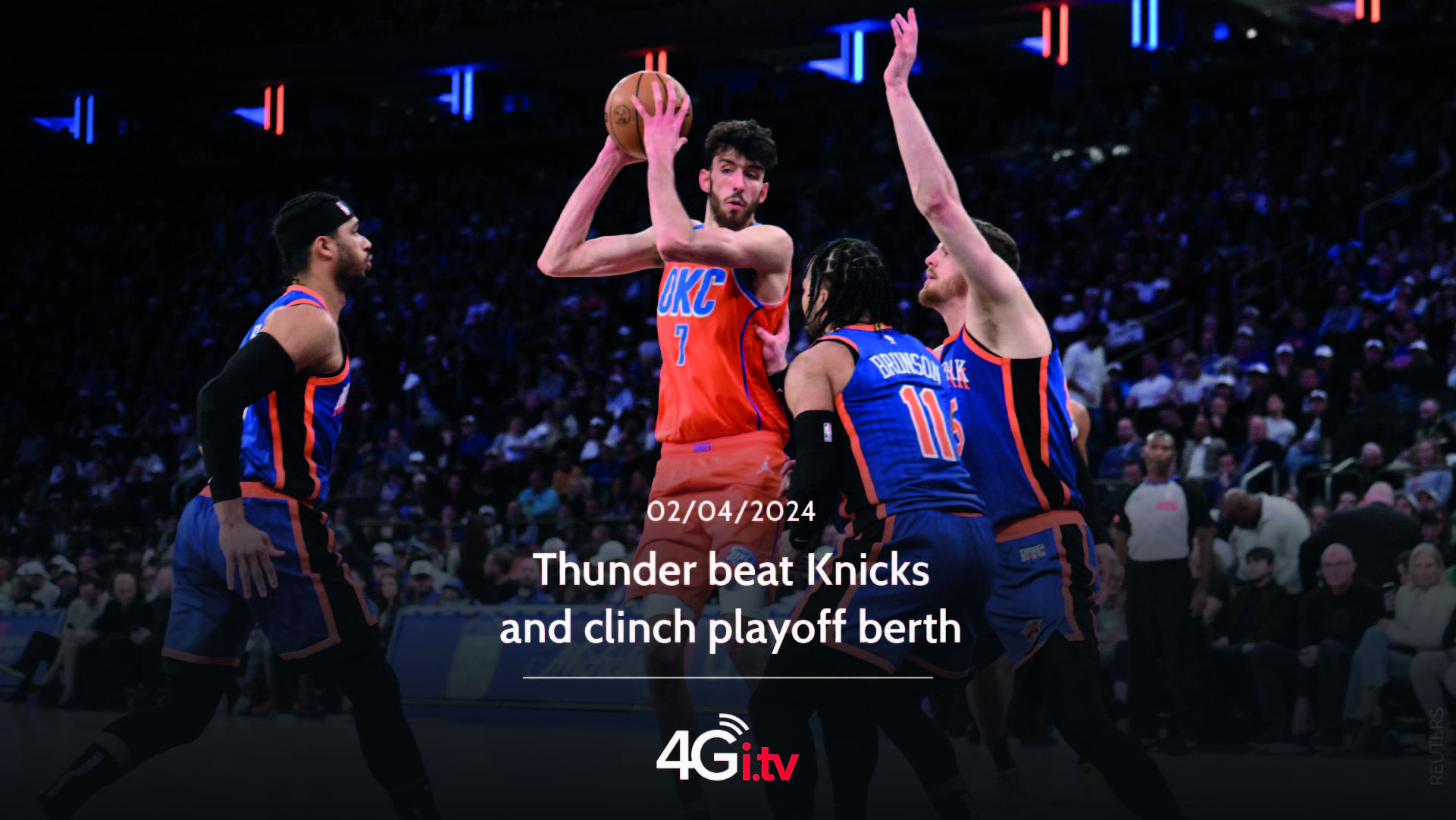 Read more about the article Thunder beat Knicks and clinch playoff berth