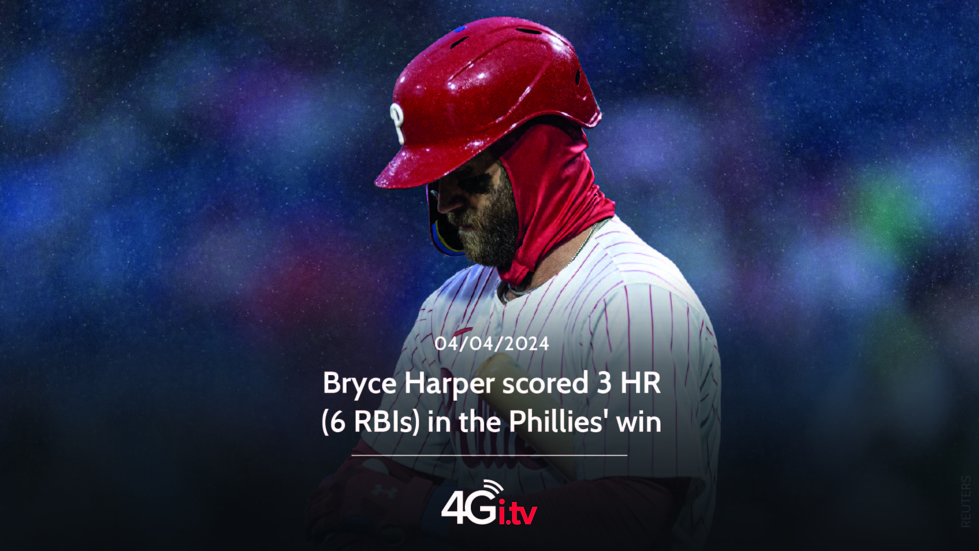 Read more about the article Bryce Harper scored 3 HR (6 RBIs) in the Phillies’ win