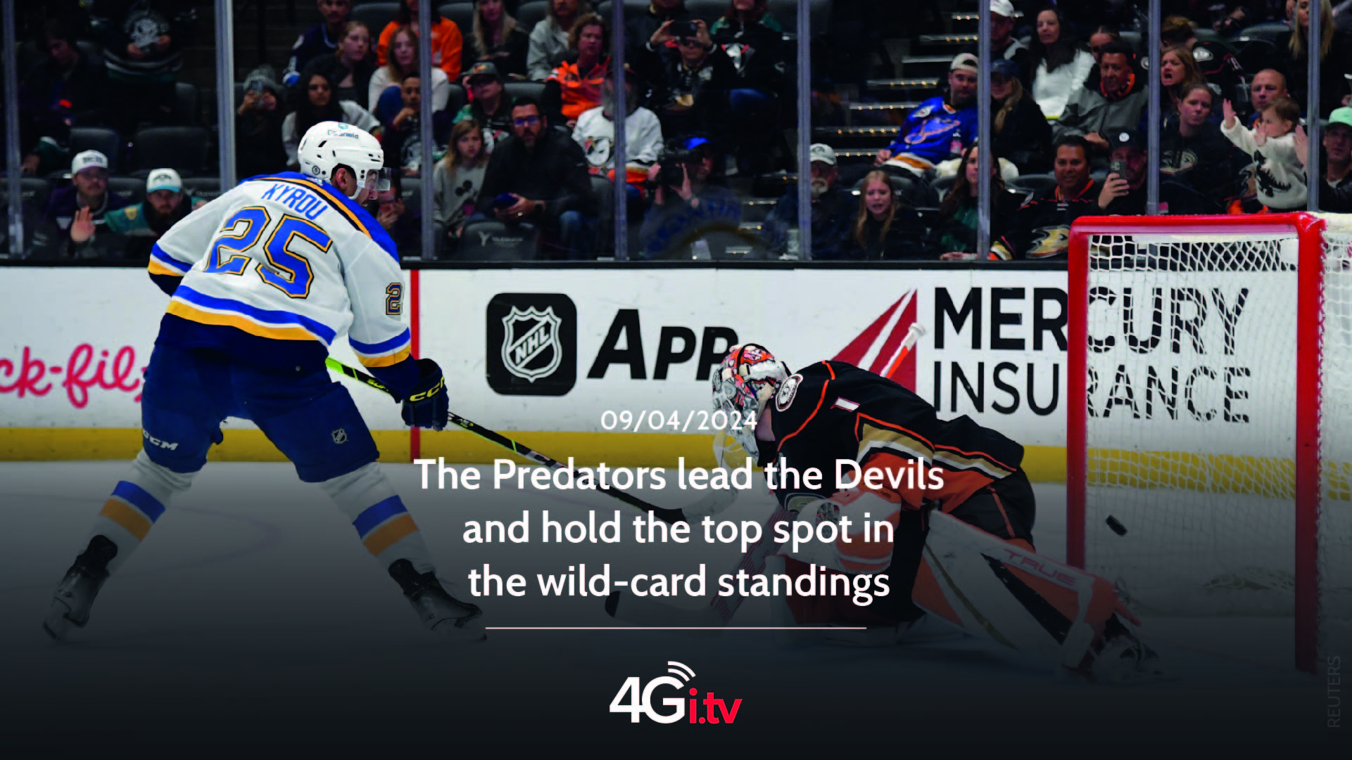 Read more about the article The Predators lead the Devils and hold the top spot in the wild-card standings