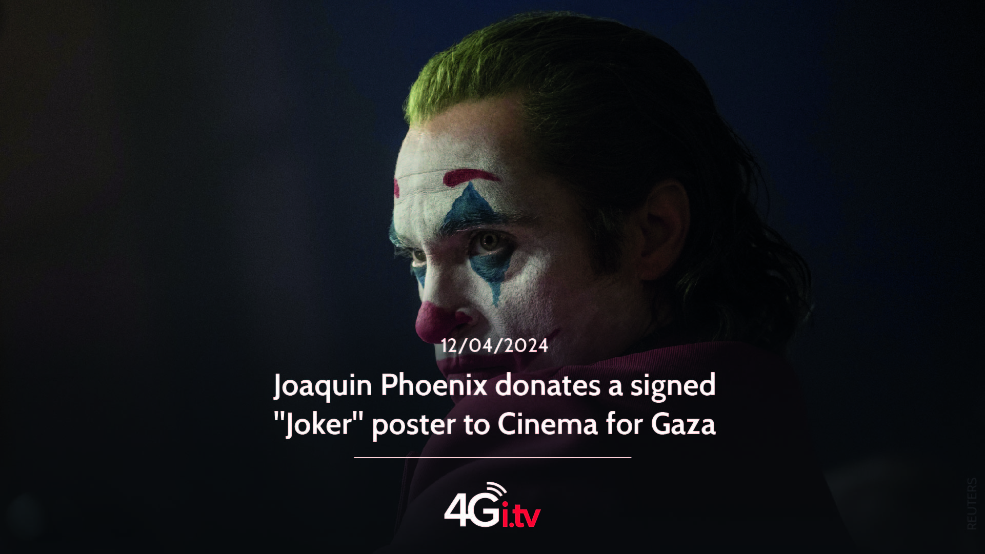 Lee más sobre el artículo Joaquin Phoenix donates a signed “Joker” poster to Cinema for Gaza