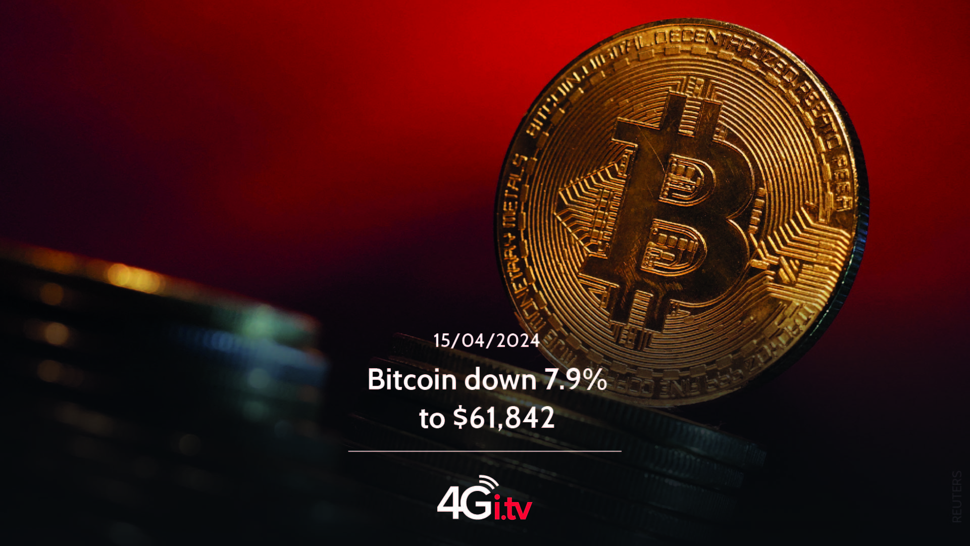 Подробнее о статье Bitcoin down 7.9% to $61,842