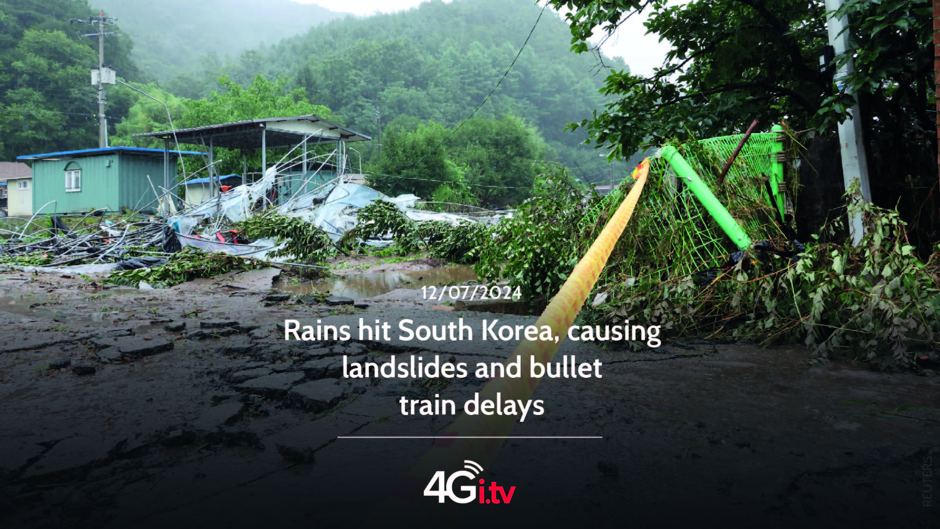 Подробнее о статье Rains hit South Korea, causing landslides and bullet train delays