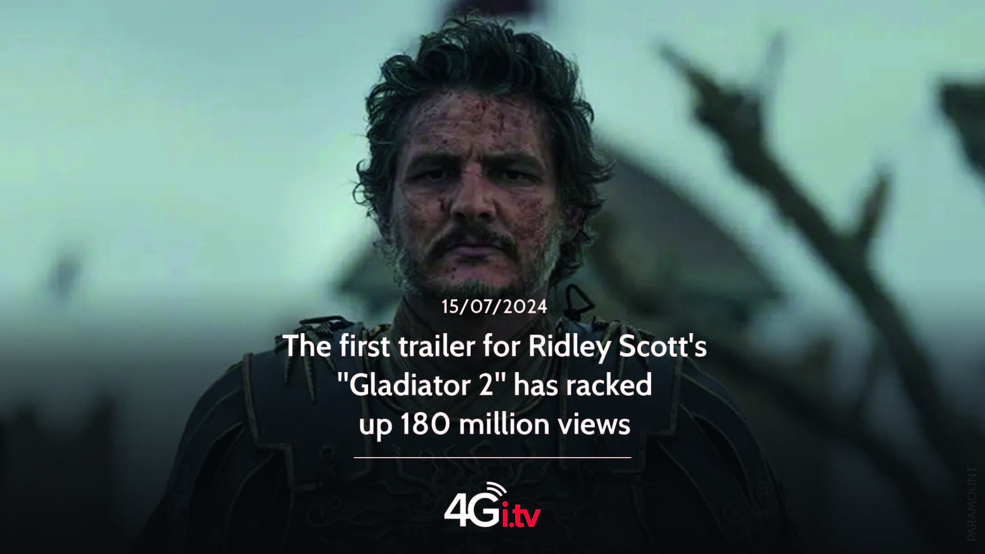 Подробнее о статье The first trailer for Ridley Scott’s “Gladiator 2” has racked up 180 million views