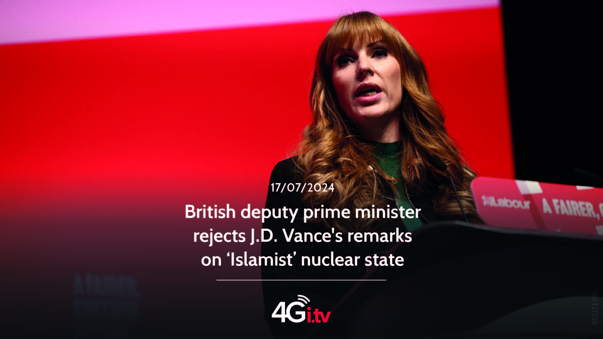 Read more about the article British deputy prime minister rejects J.D. Vance’s remarks on ‘Islamist’ nuclear state