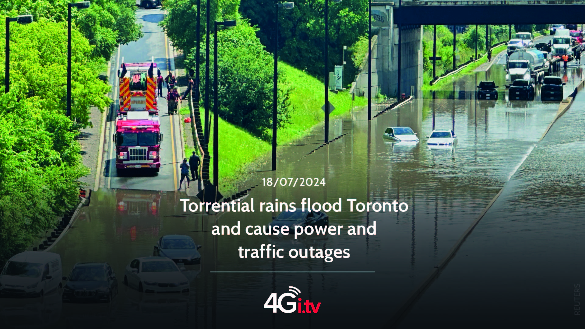 Read more about the article Torrential rains flood Toronto and cause power and traffic outages