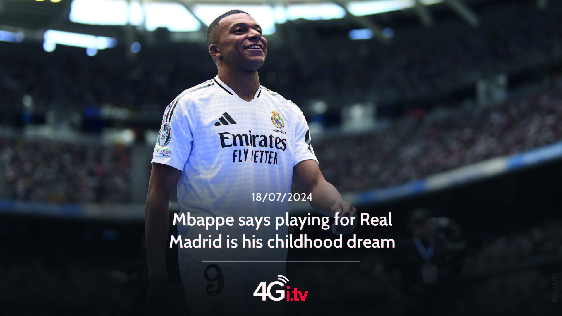 Подробнее о статье Mbappe says playing for Real Madrid is his childhood dream