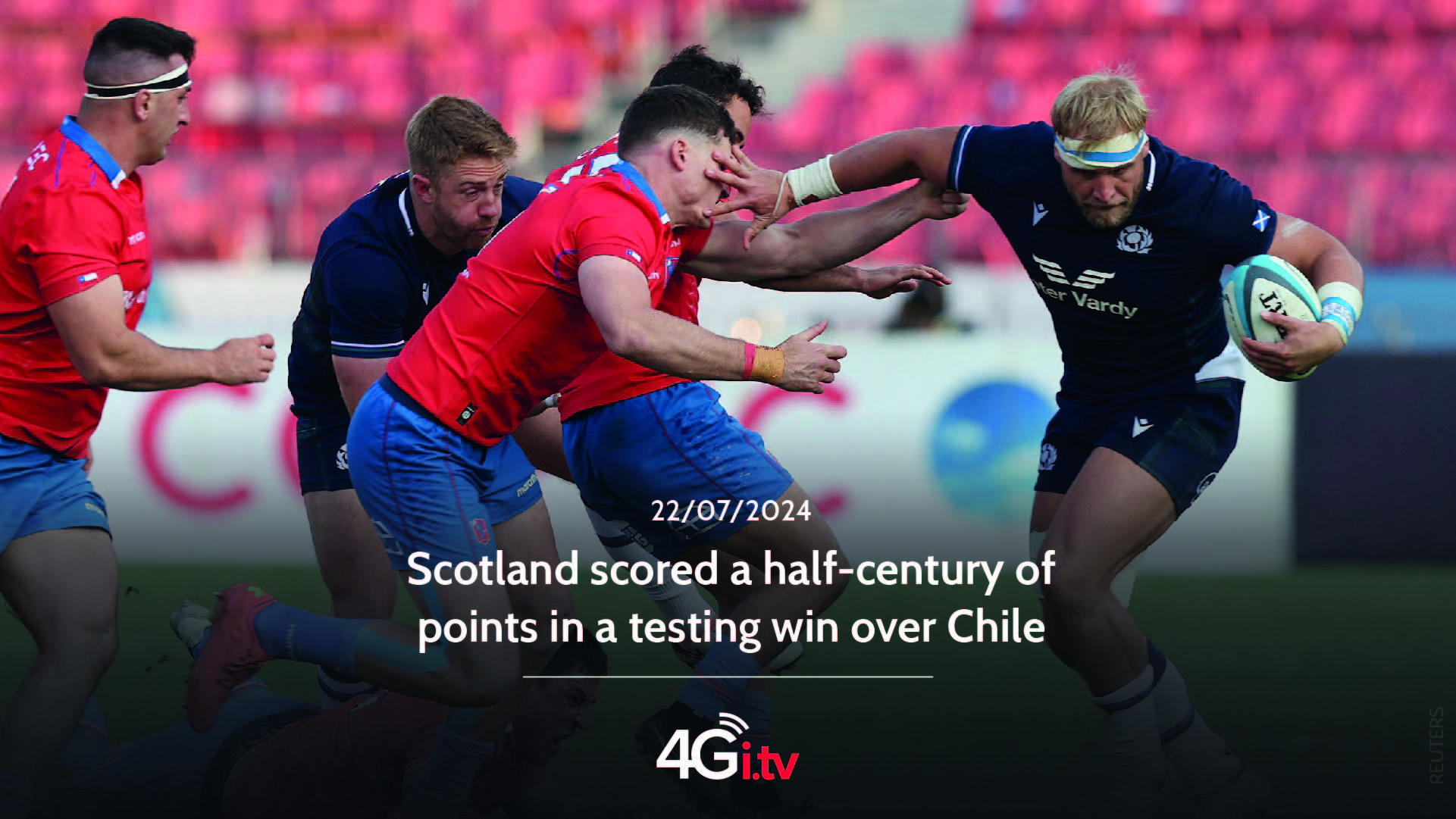 Read more about the article Scotland scored a half-century of points in a testing win over Chile