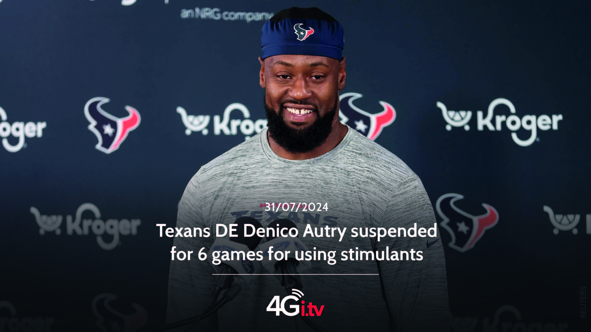 Lee más sobre el artículo Texans DE Denico Autry suspended for 6 games for using stimulants