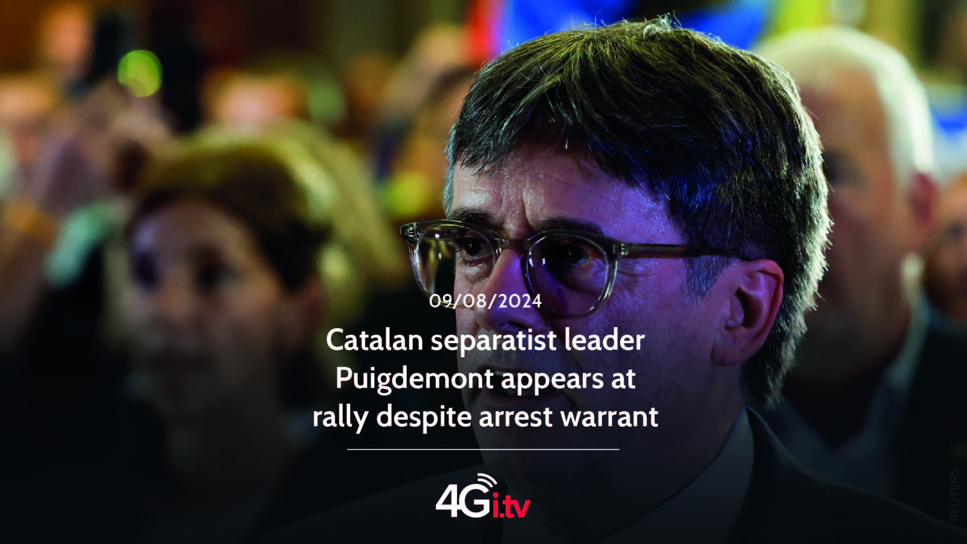 Подробнее о статье Catalan separatist leader Puigdemont appears at rally despite arrest warrant