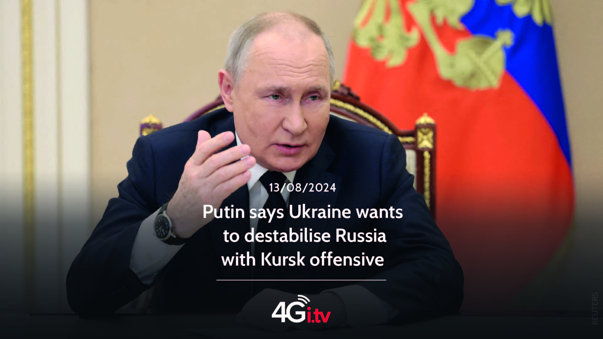 Read more about the article Putin says Ukraine wants to destabilise Russia with Kursk offensive