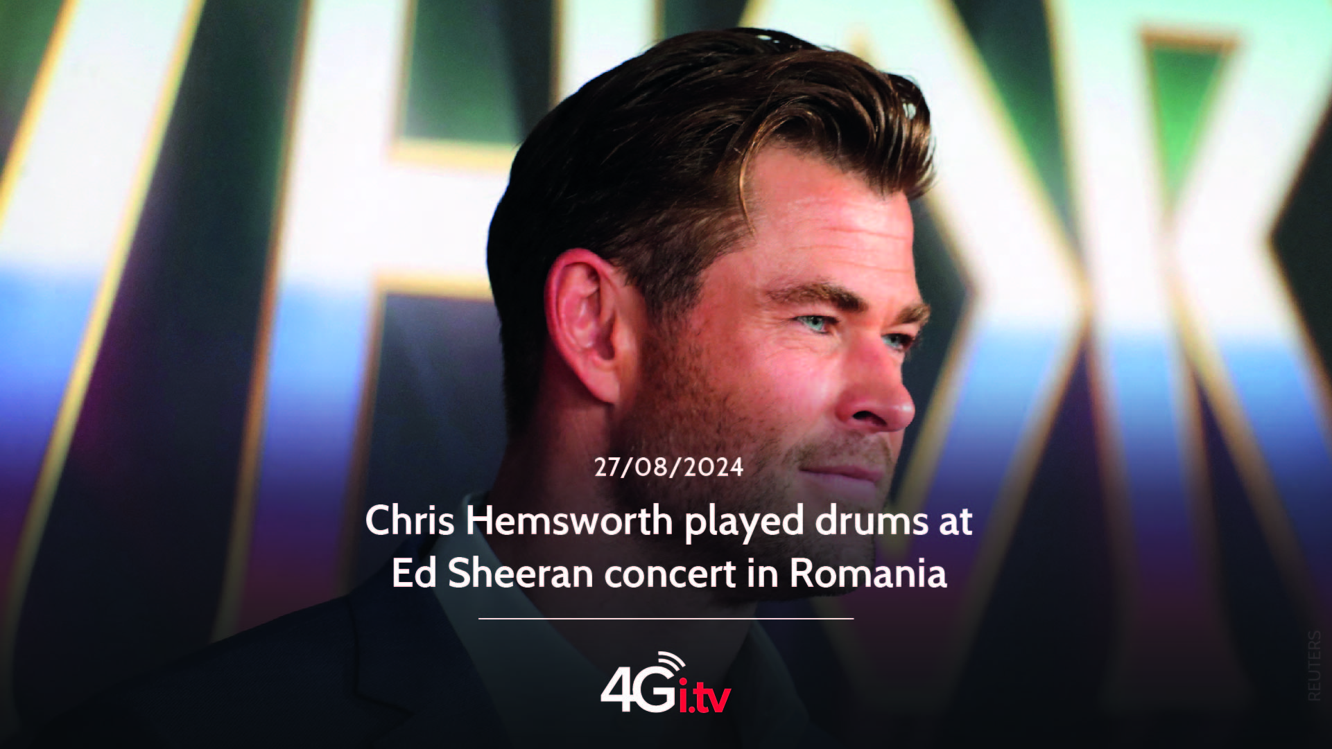 Lesen Sie mehr über den Artikel Chris Hemsworth played drums at Ed Sheeran concert in Romania