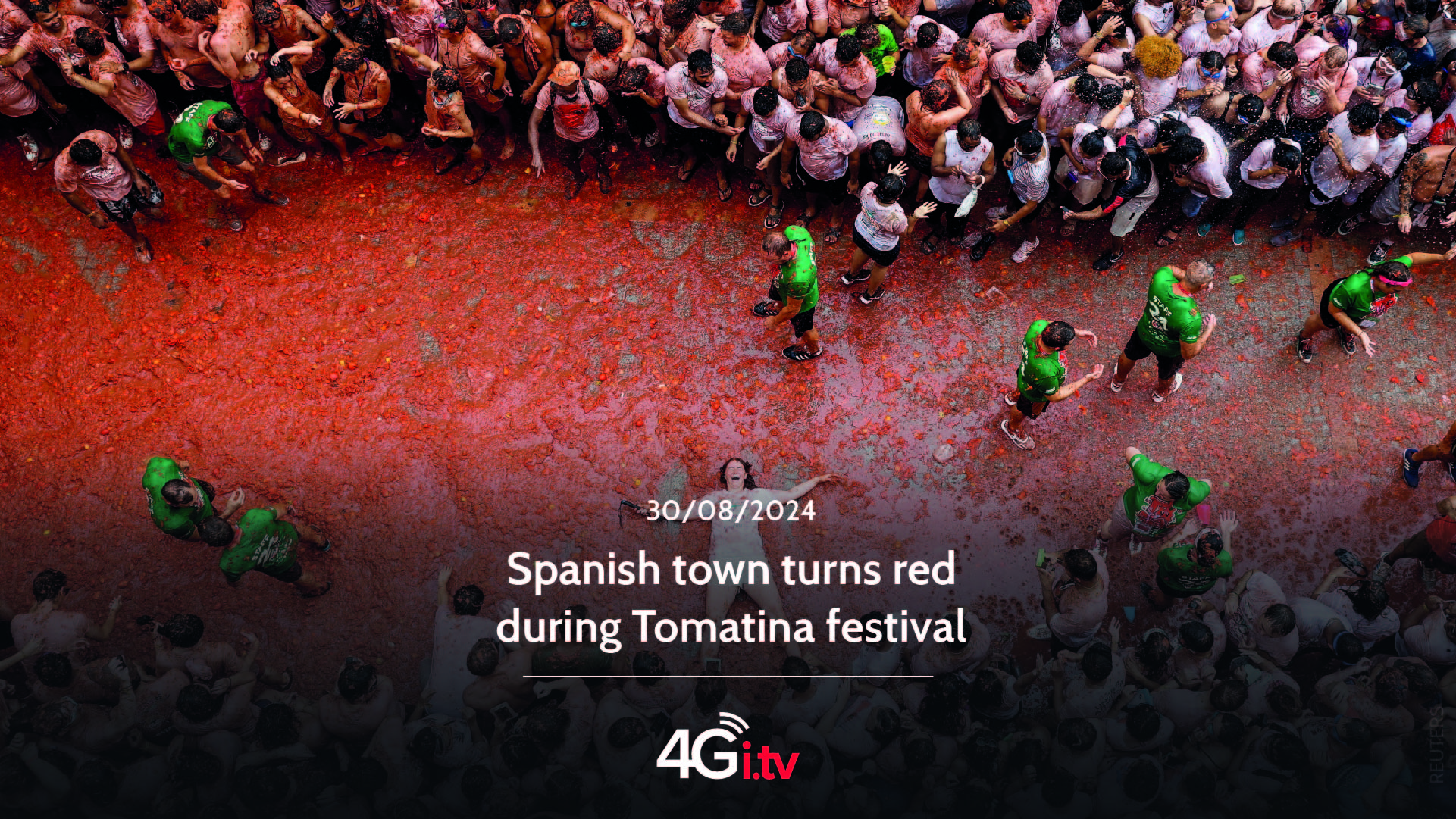 Lesen Sie mehr über den Artikel Spanish town turns red during Tomatina festival