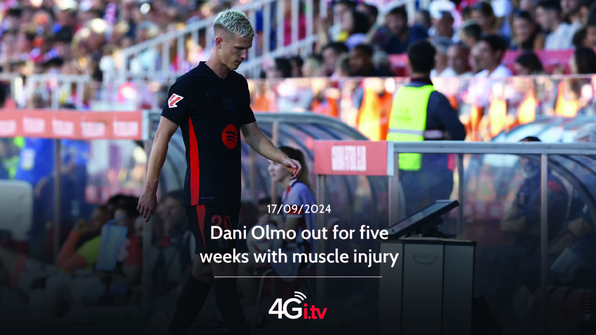 Lesen Sie mehr über den Artikel Dani Olmo out for five weeks with muscle injury